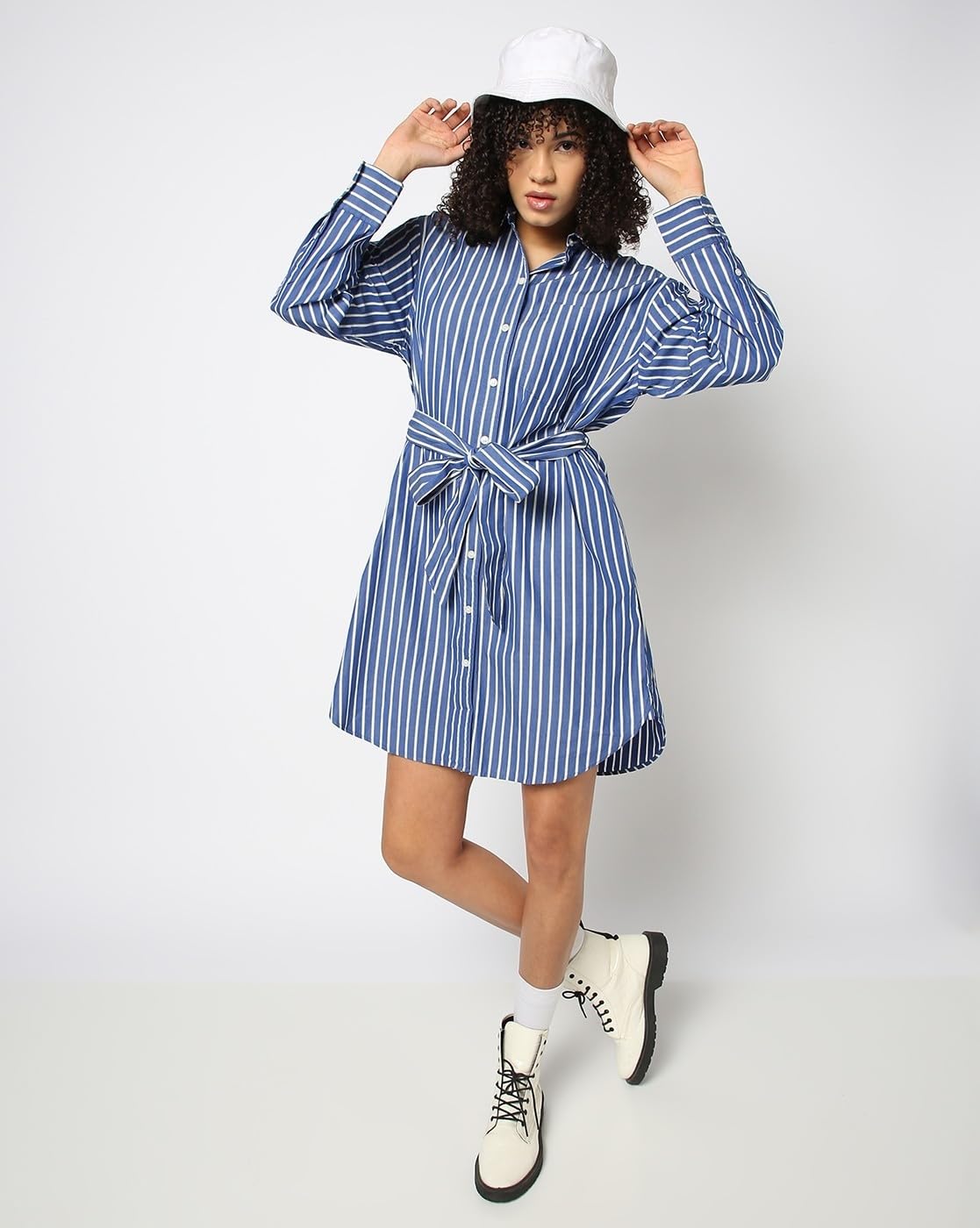 GAP Women's Cotton Shirt Mini Casual Dress (442531452_Blue