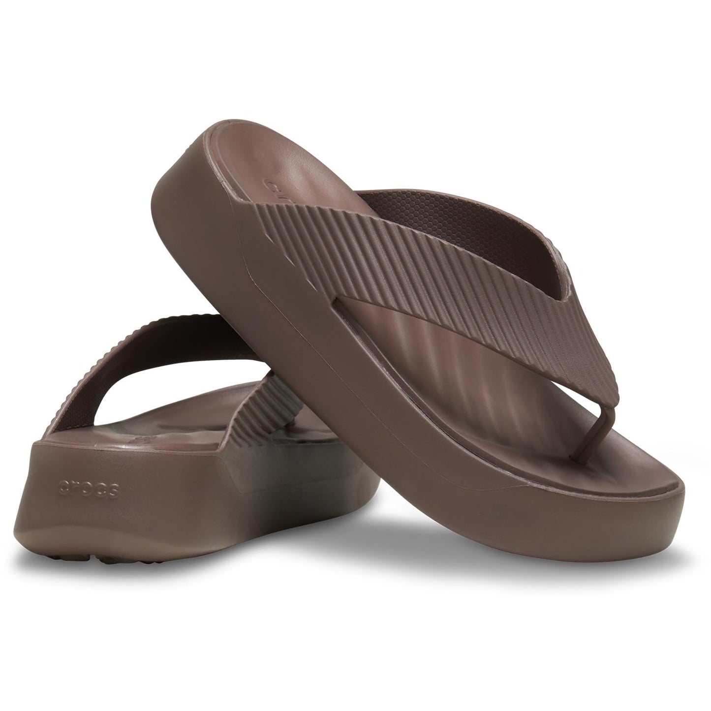 Crocs Women's Getaway Platform Flip Flops, Wedge Sandals for Women, Truffle, 4 UK