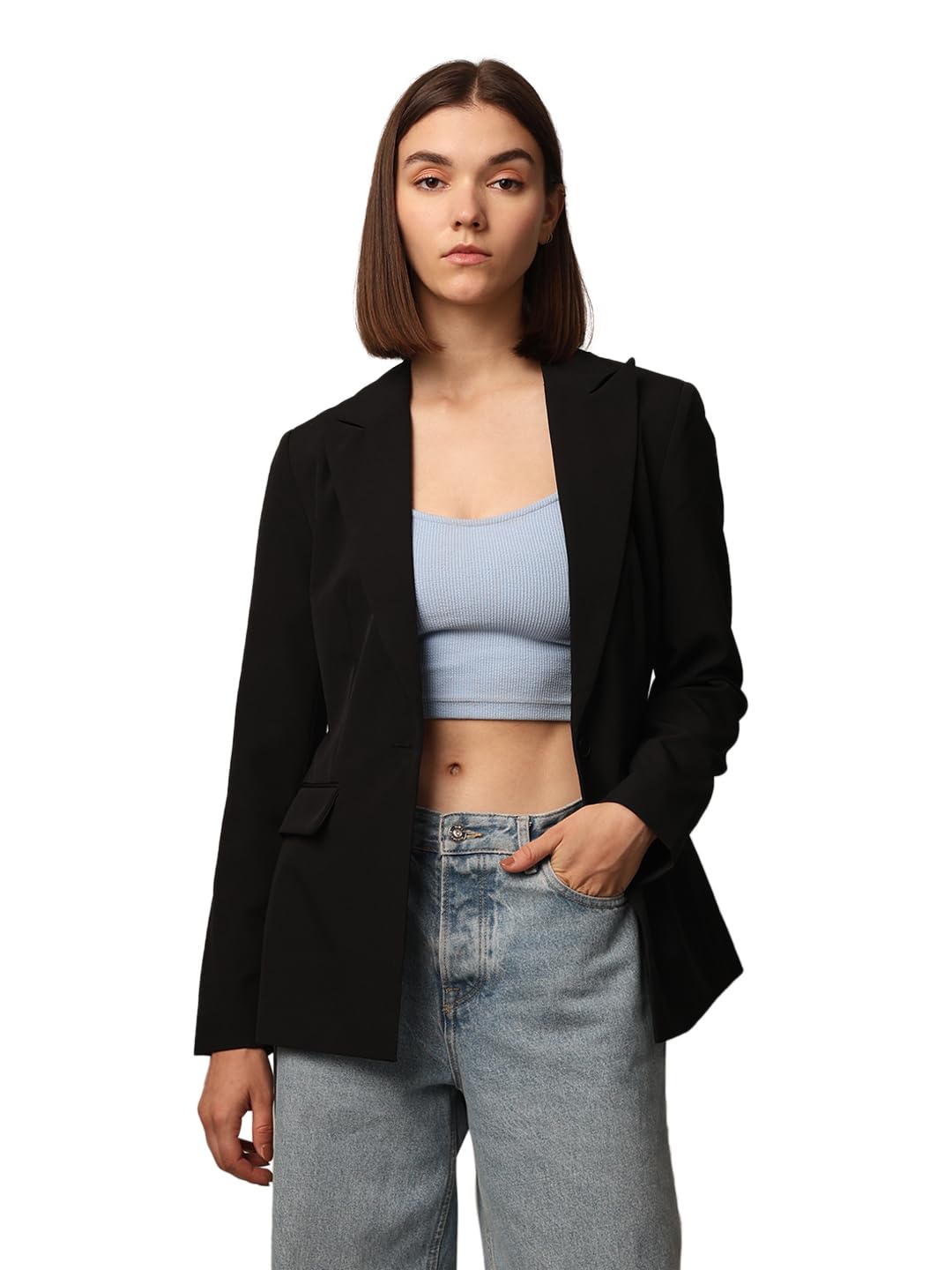 ONLY Women Tailored Fit Black Blazer
