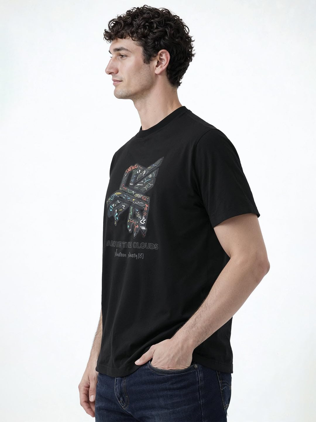 Status Quo Above The Clouds Neon Graphic T-Shirt