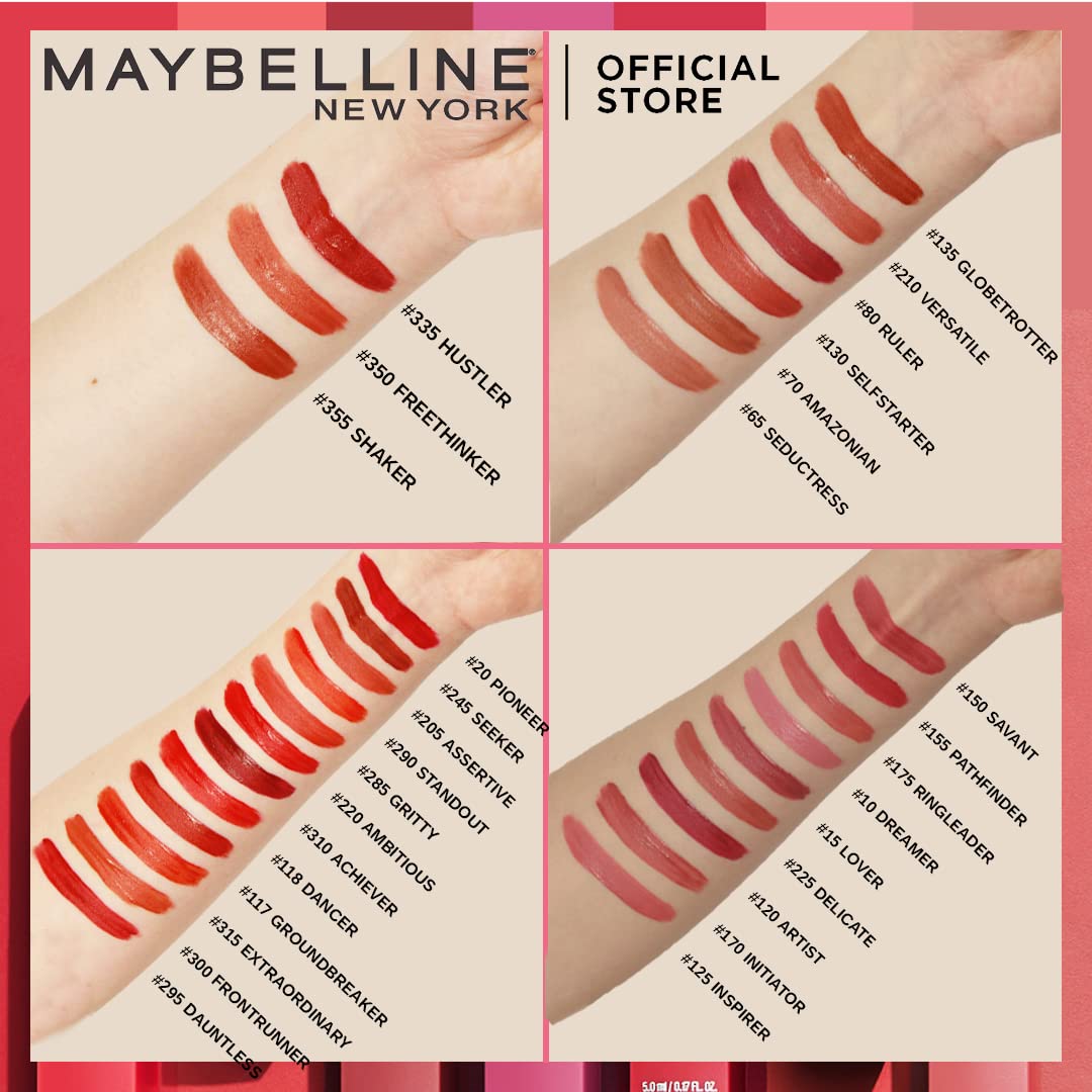 Maybelline New York Superstay Matte Ink Liquid Lipstick - 16H Longwear Matte | Validator, 5ml