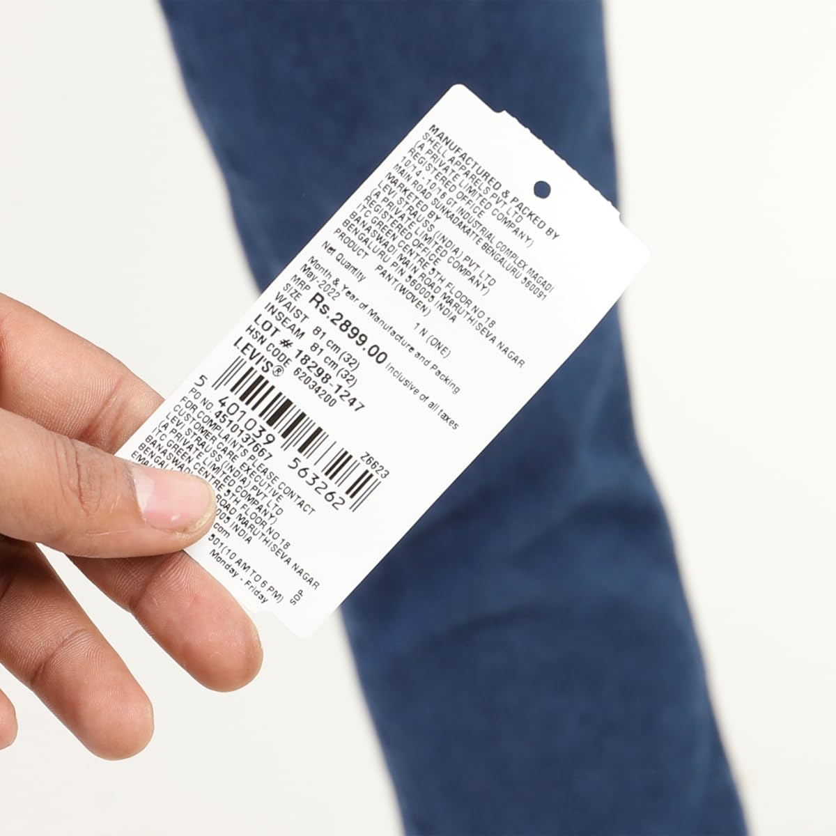 Levi's Men's 511 Slim Fit Mid Rise Stretchable Jeans Blue