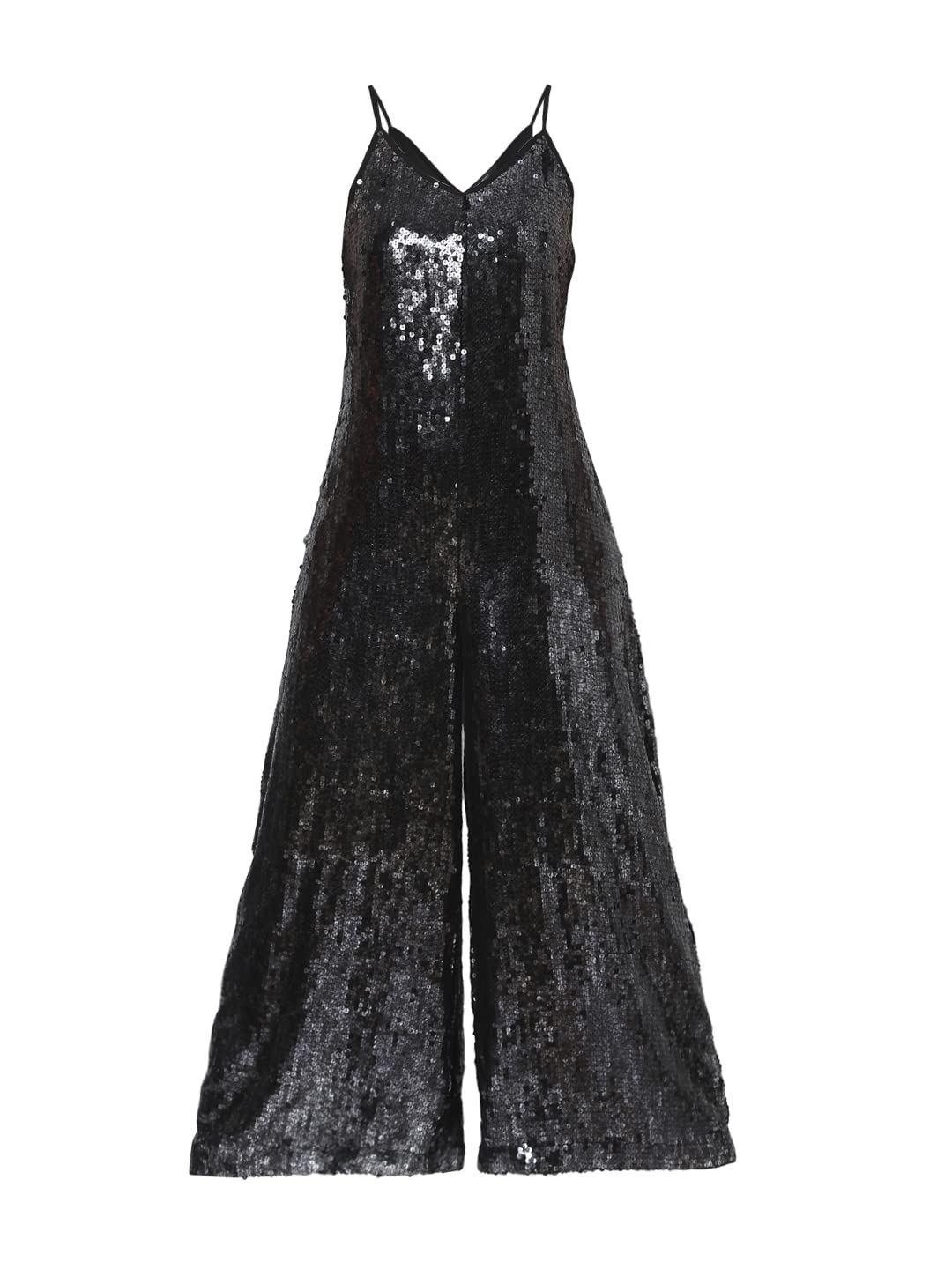 VERO MODA Women's Polyester Fit and Flare Maxi Dress (212322901- Black_L)