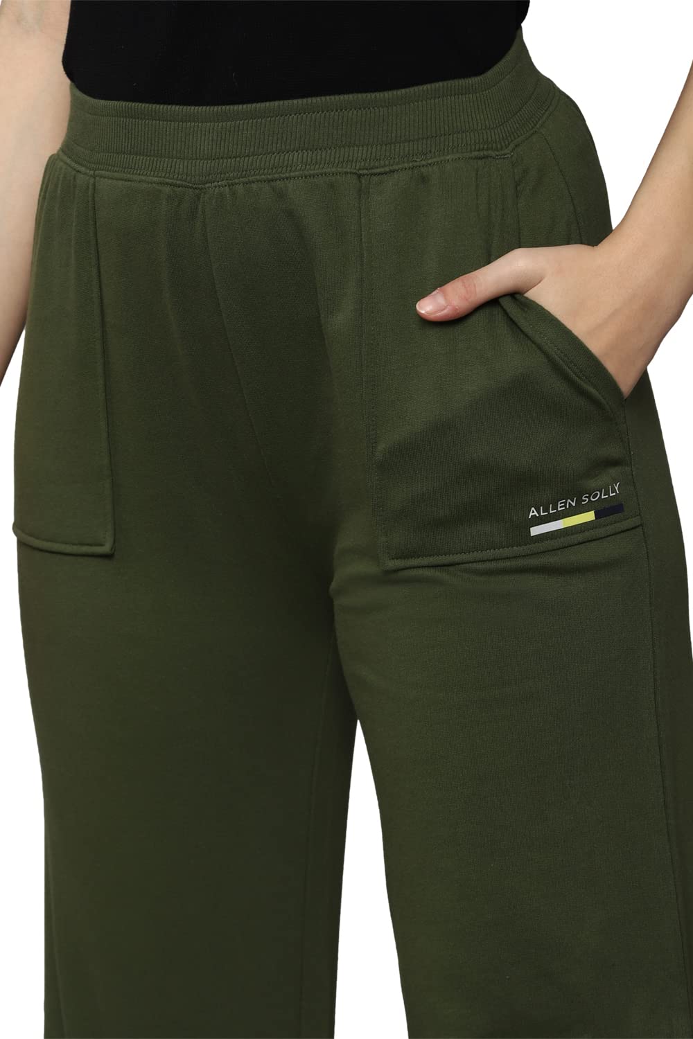 Allen Solly Women's Regular Casual Pants (Green) - SaumyasStore