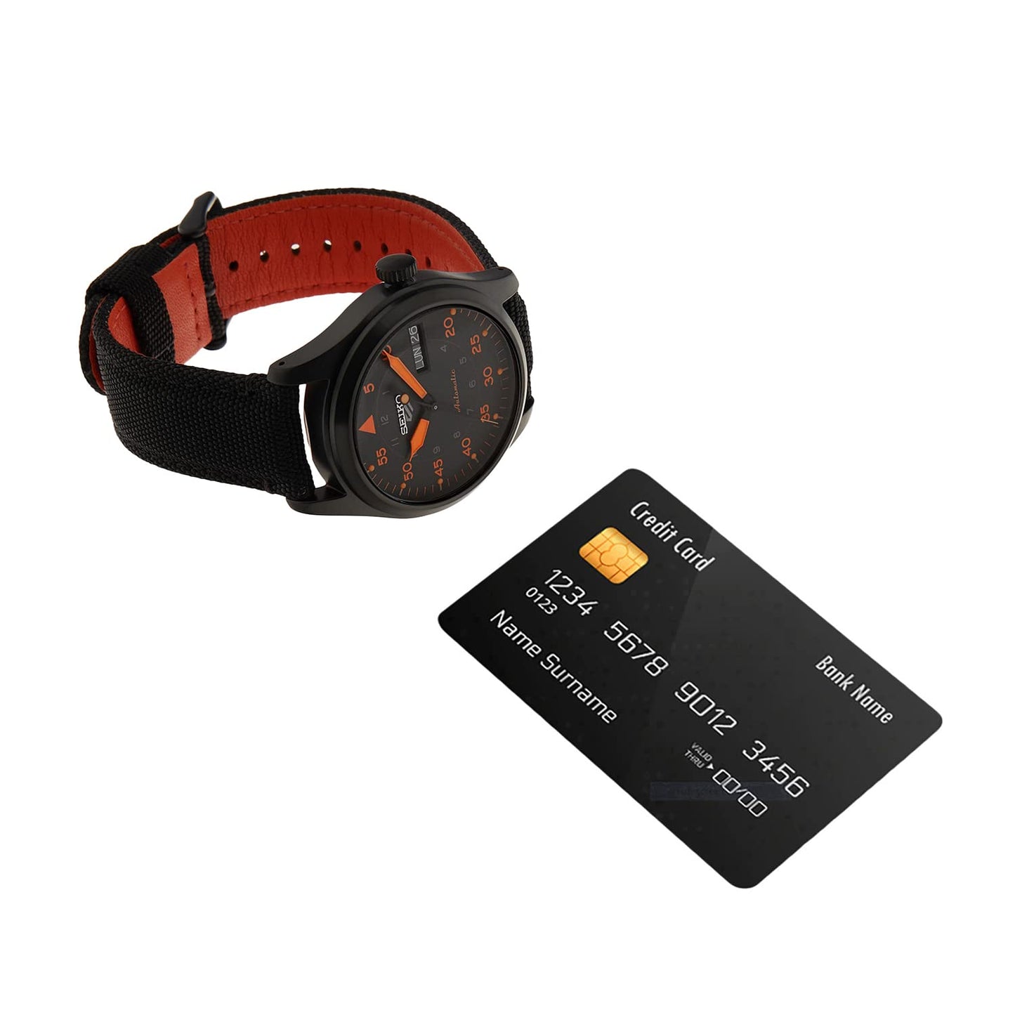 SEIKO Nylon New 5 Sports Analog Blue Dial Men's Watch-Srph33K1