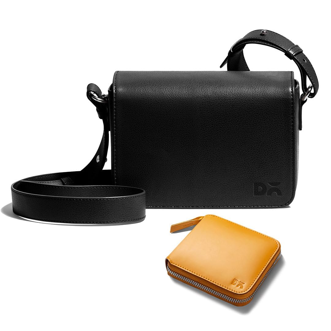 DailyObjects Sol Box Sling Crossbody Bag for Women and Stylish Latest Zip Wallet Purse for Women's & Girls | Durable Vegan Leather | Mobile Sling Bag | Magnetic Closure | Made in India | Combo