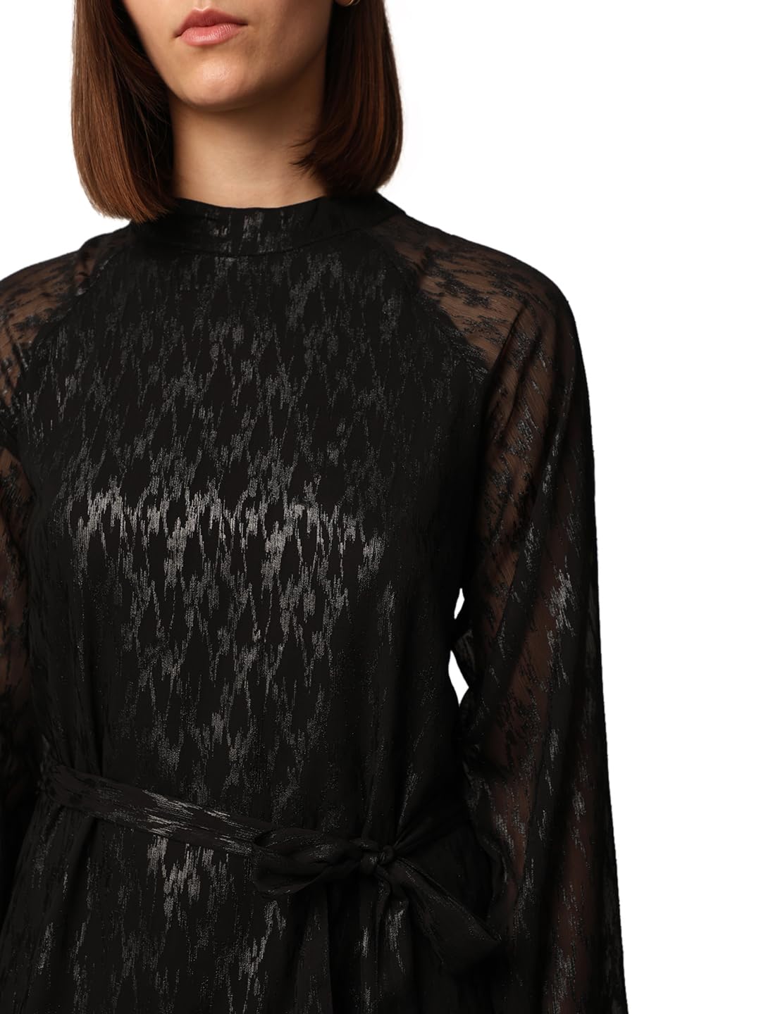 ONLY Women Fit and Flare Black Dress