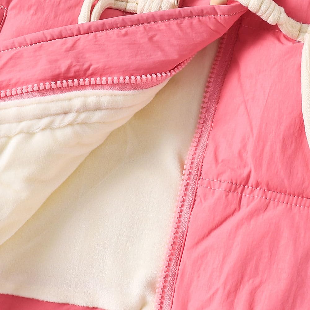 Hopscotch Girls Nylon Waist Length Jackets in Pink Color For Ages (2-3 Years)
