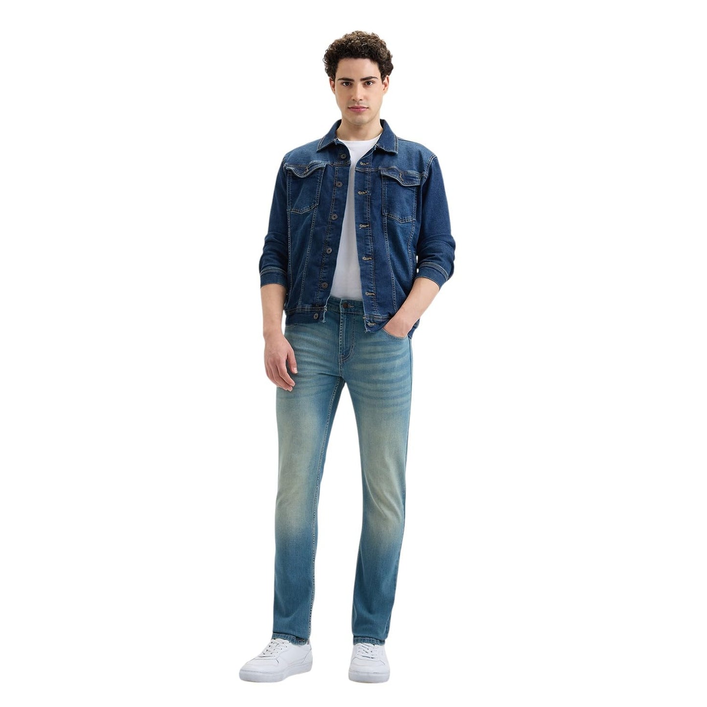 Pepe Jeans Men's Slim Jeans (PM208929Q053_Light Used_Blue