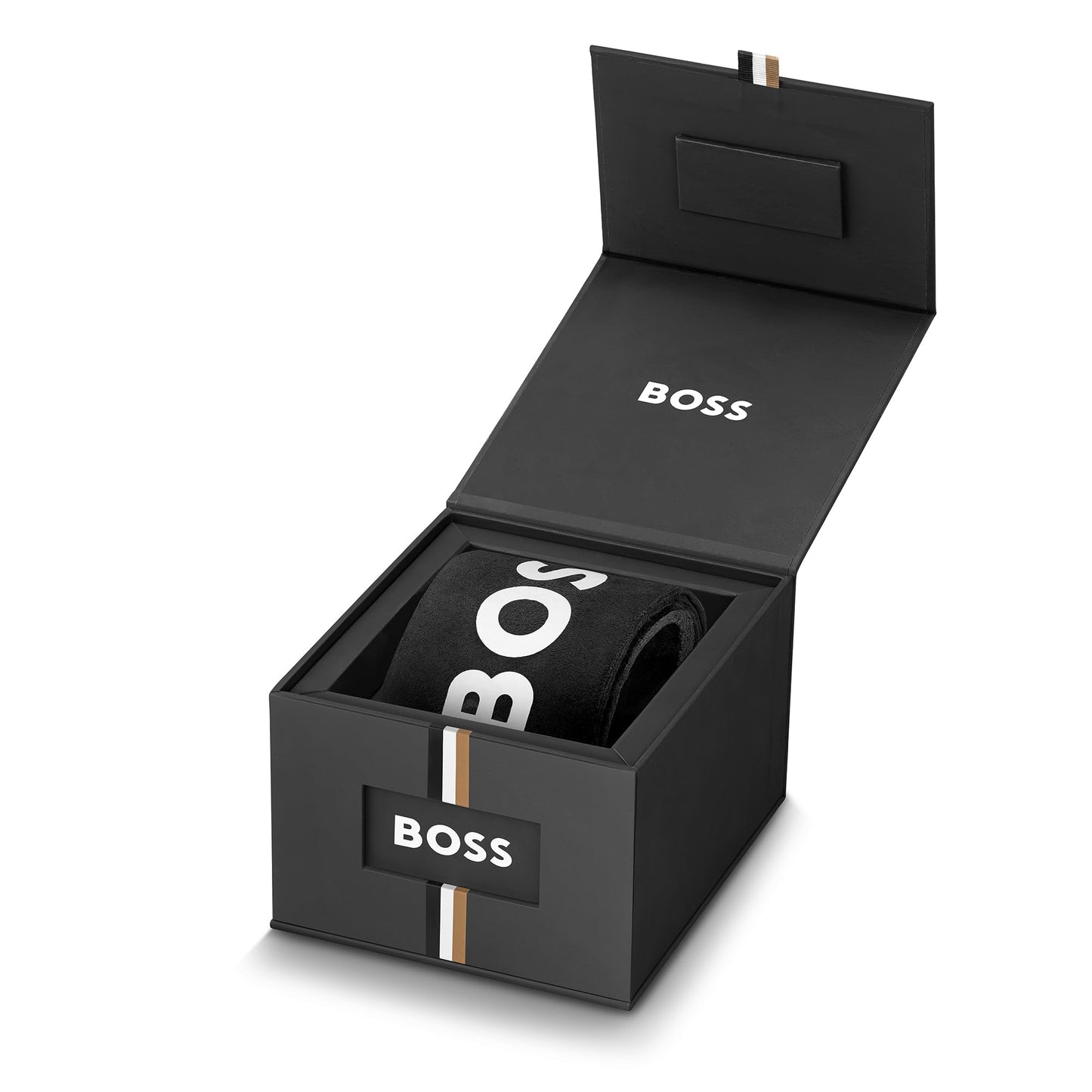 BOSS Champion Qtz Fashion Chrono Black Round Dial Men's Analog Watch|Stainless Steel Material|Silver Color Band - 1513871