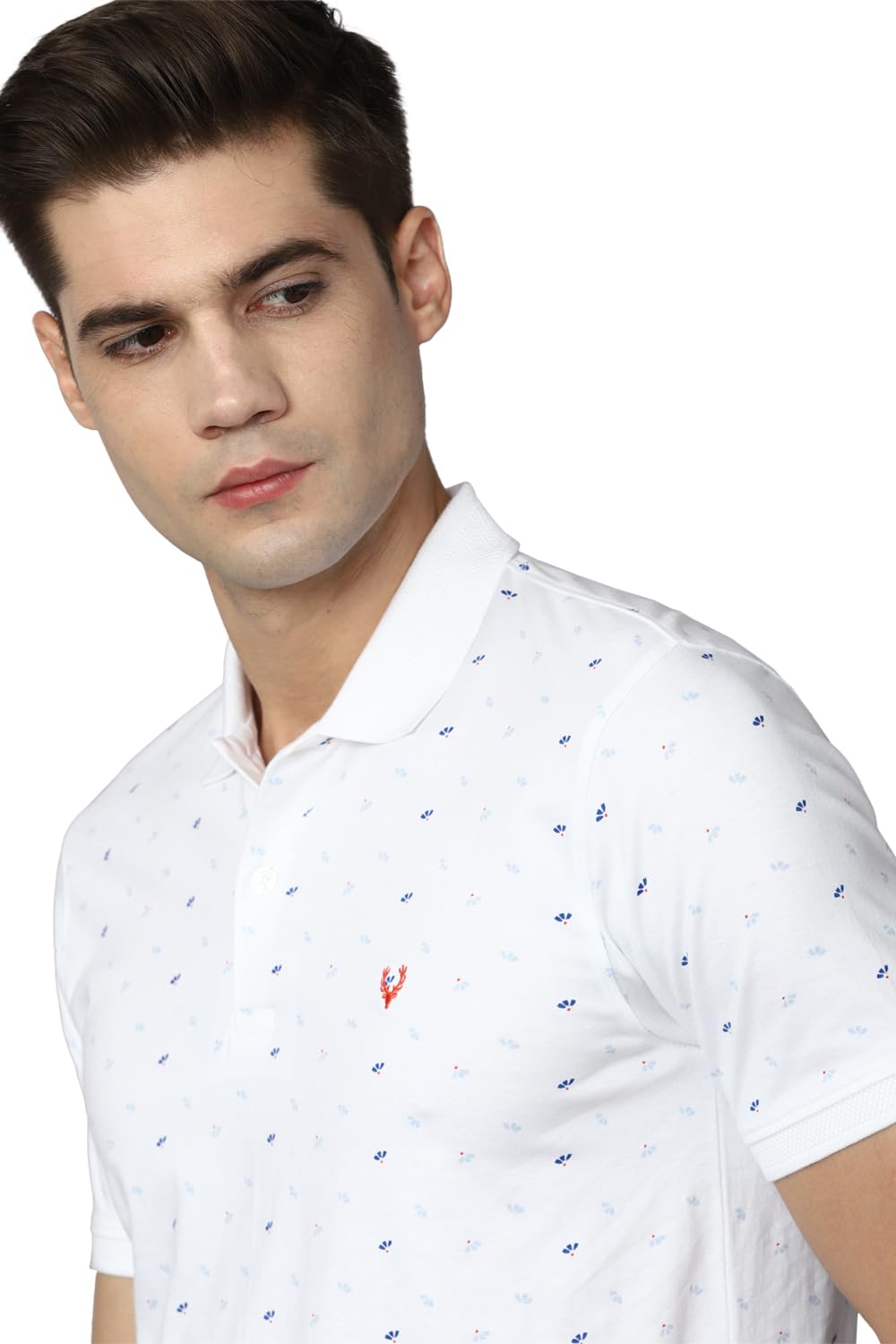 Allen Solly Cotton Men's Regular Fit T-Shirt (ASKPCURGFJ75298_White XL)