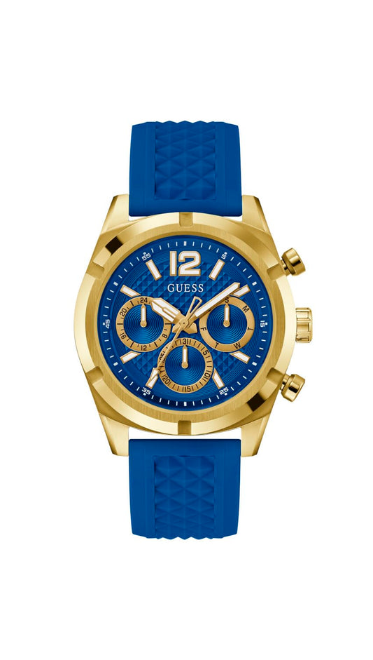GUESS Silicone Analog Blue Dial Men's Watch-Gw0729G1, Band Color-Blue