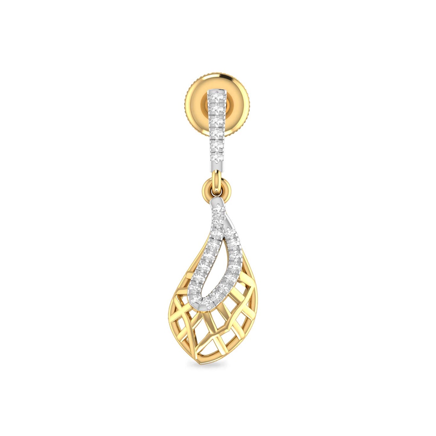 PC Jeweller The Murchadh 18KT Yellow Gold and Diamond Stud Earrings for Women