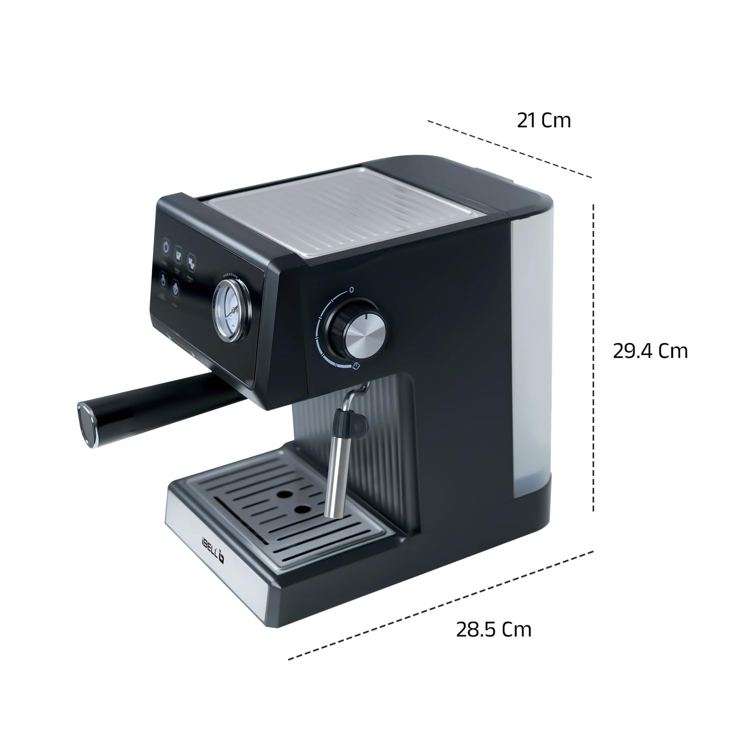 IBELL Espresso Machine, Coffee Maker for Home, 20 BAR, 2 Year Warranty, Touch Controls, Milk Frothing, Temperature Control System for Espresso, Cappuccino, Americano, Latte, 1200W, BARISTAMAX300