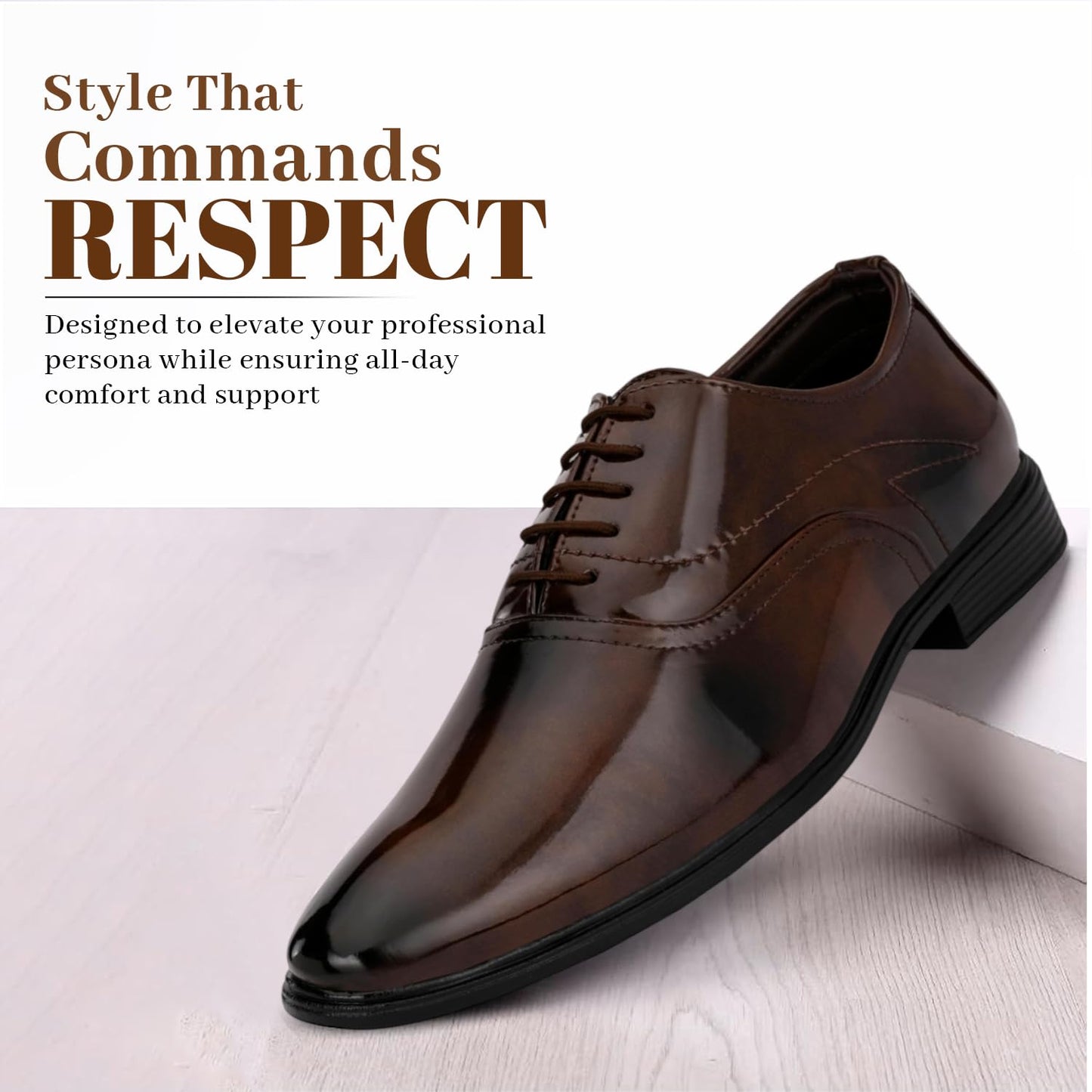 STANPHORD Men's Breeze Tan Formal Shoes_10 UK (IMPSL 15001)