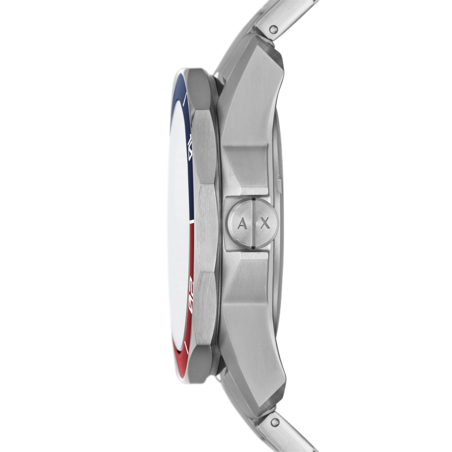 Armani Exchange Stainless Steel Analog Black Dial Men Watch-Ax1955, Silver Band