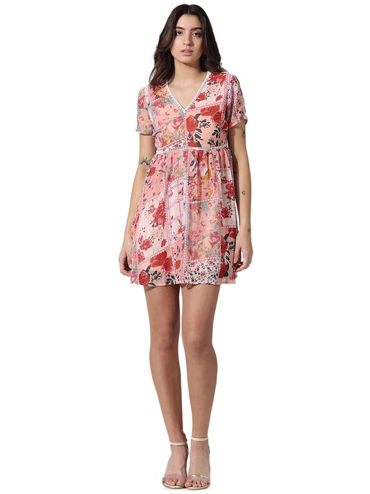 ONLY Women's Polyester A-Line Mini Dress (15335435-Cloud Dancer_Cloud