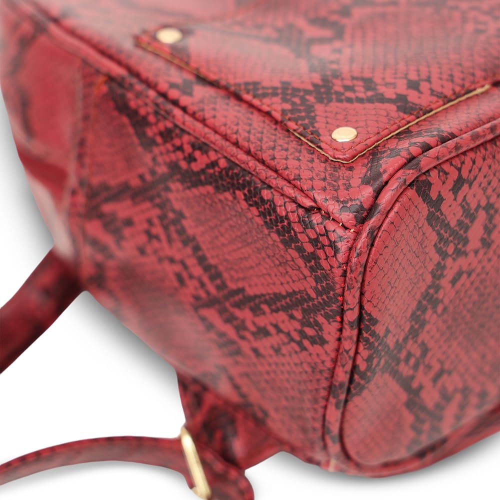 Caprese Canes Casual Backpack, Small | Fashion Backpack for Women with Adjustable Strap & Secure Zip Closure | Spacious, Versatile for Everyday Outings and Travel | Ideal for Students (Burgundy)