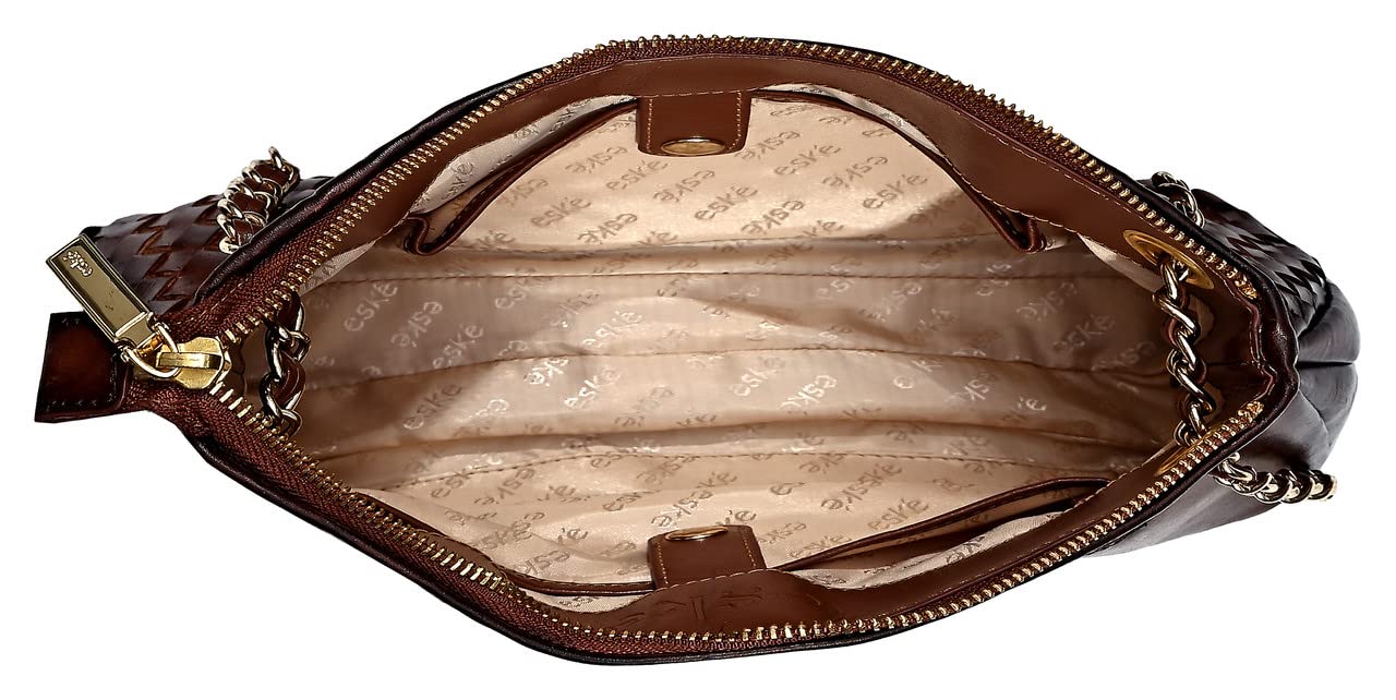 eske Women's Western (Dark Tan Hand-Stitched Braided)