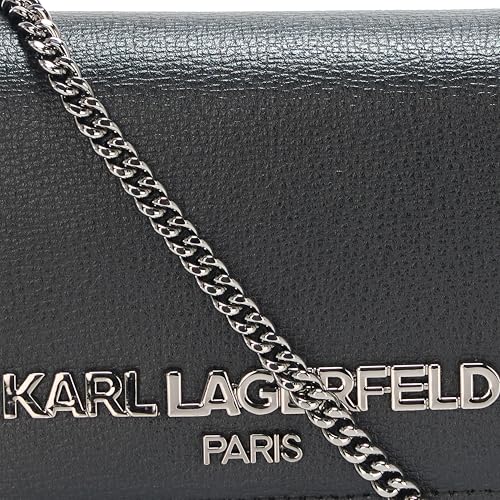 Karl Lagerfeld Paris Maybelle Zip Wallet, Black/Gunmetal, One Size, Maybelle Zip Wallet