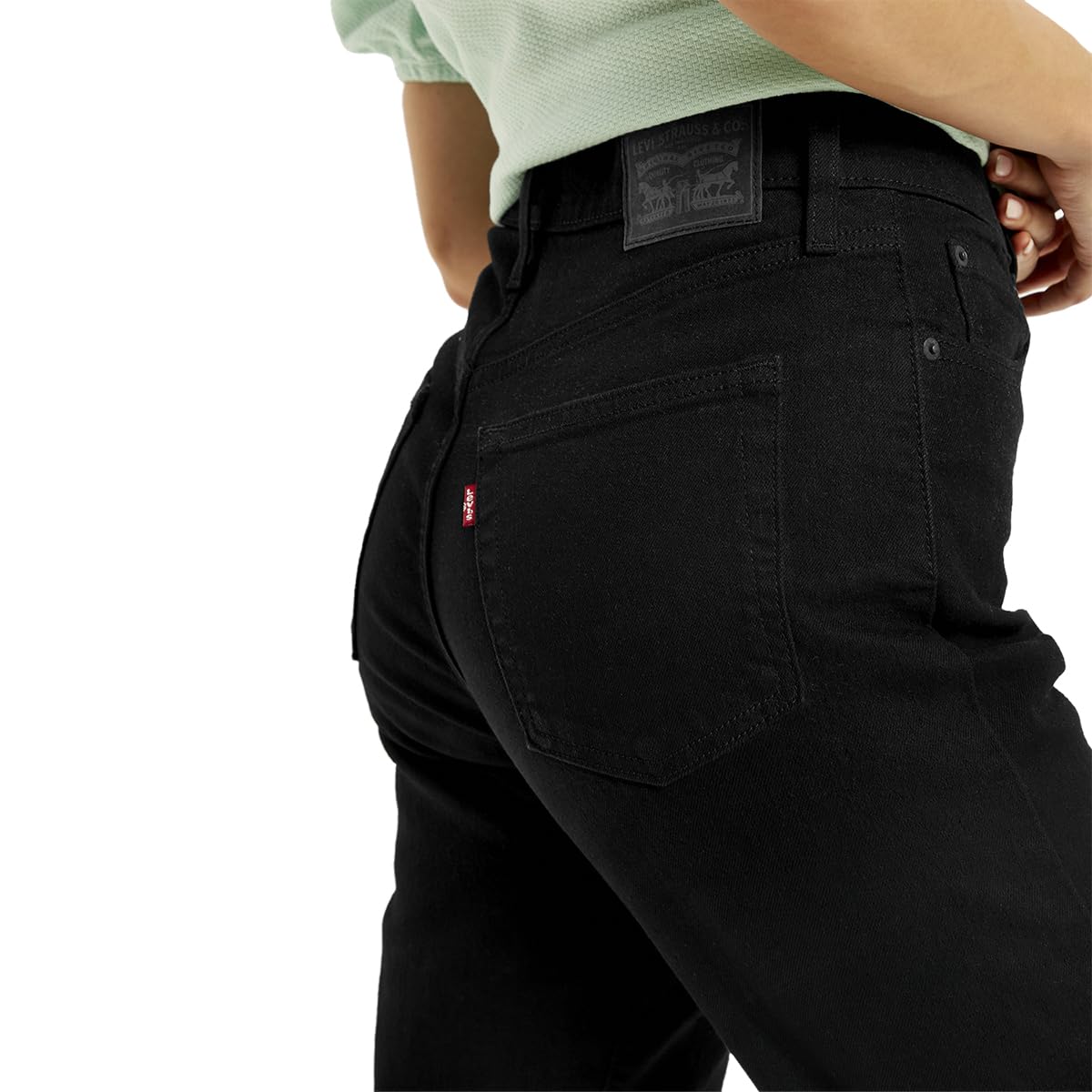 Levi's Women's Regular Jeans (A7713-0014_Zircon, High Rise, Black)