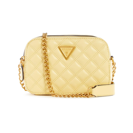 Guess Women's Yellow Solid Crossbody Bag| Ladies Purse Handbags | Gift For Ladies