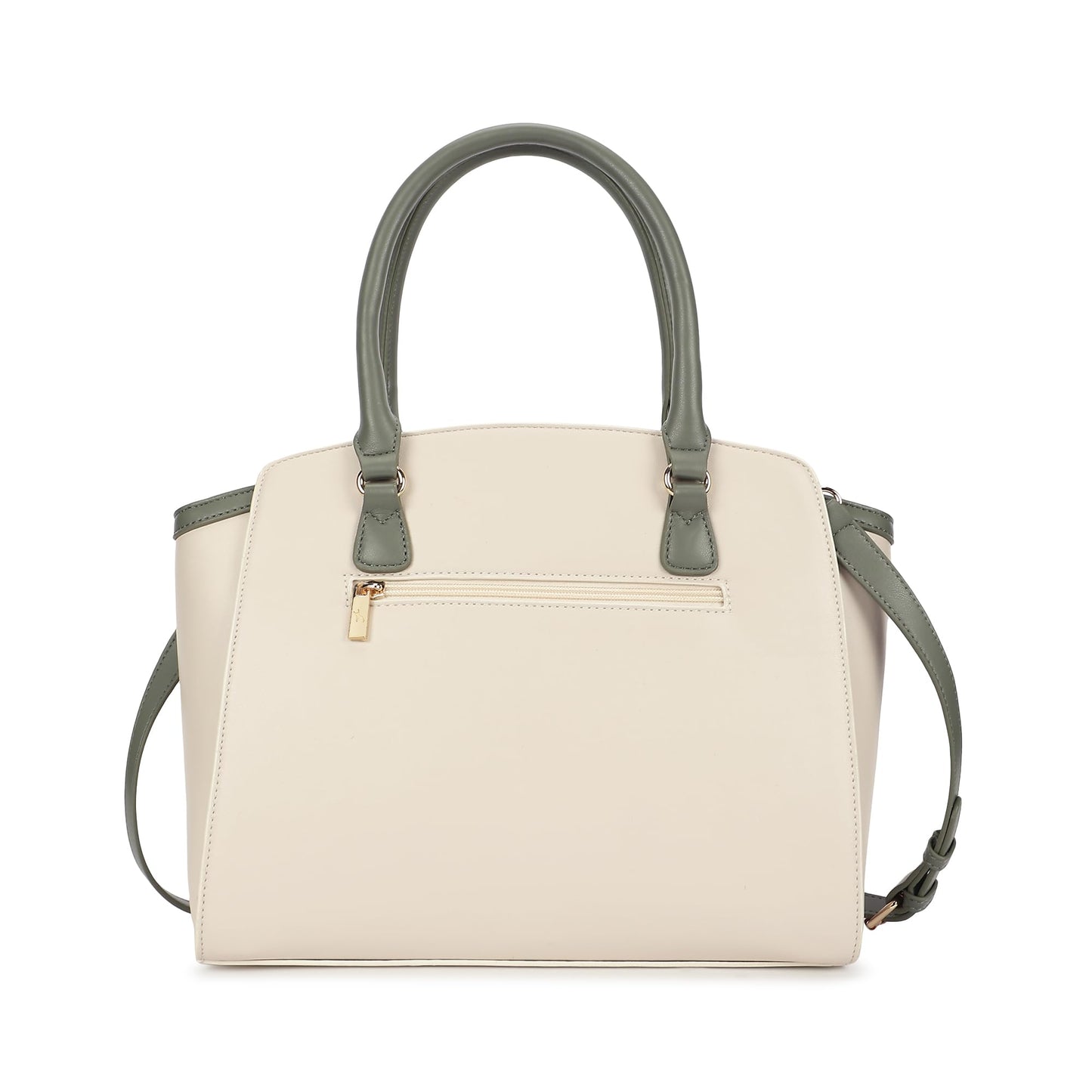 Fastrack White Core Satchel | Women’s Faux-Leather Handbag in Black | 2 Compartments, Zipper Pockets, External Pocket & Detachable Strap | Gold Hardware
