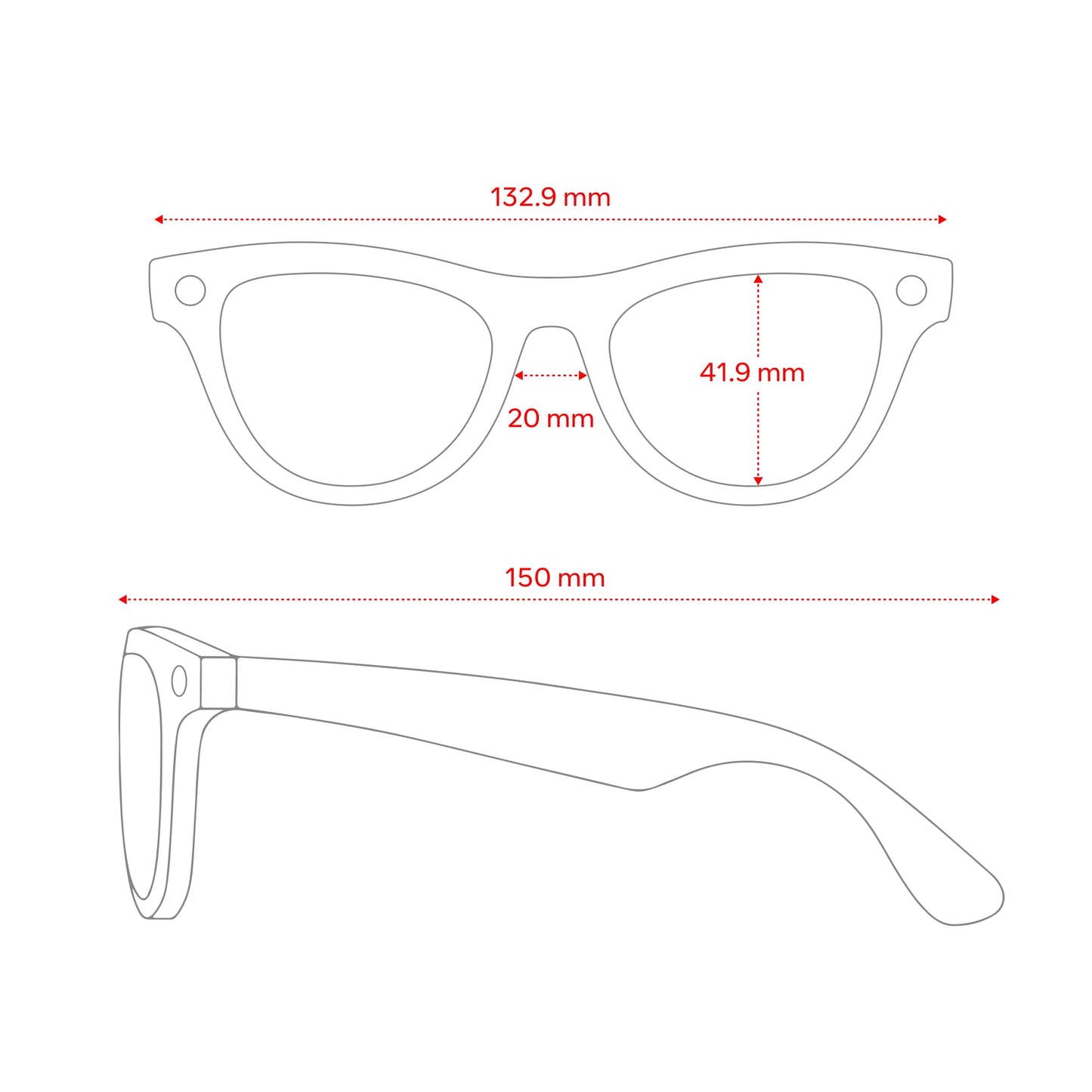 Ray-Ban | Meta Skyler (Gen 1) Shiny Chalky Grey, Transitions® Sapphire Lenses