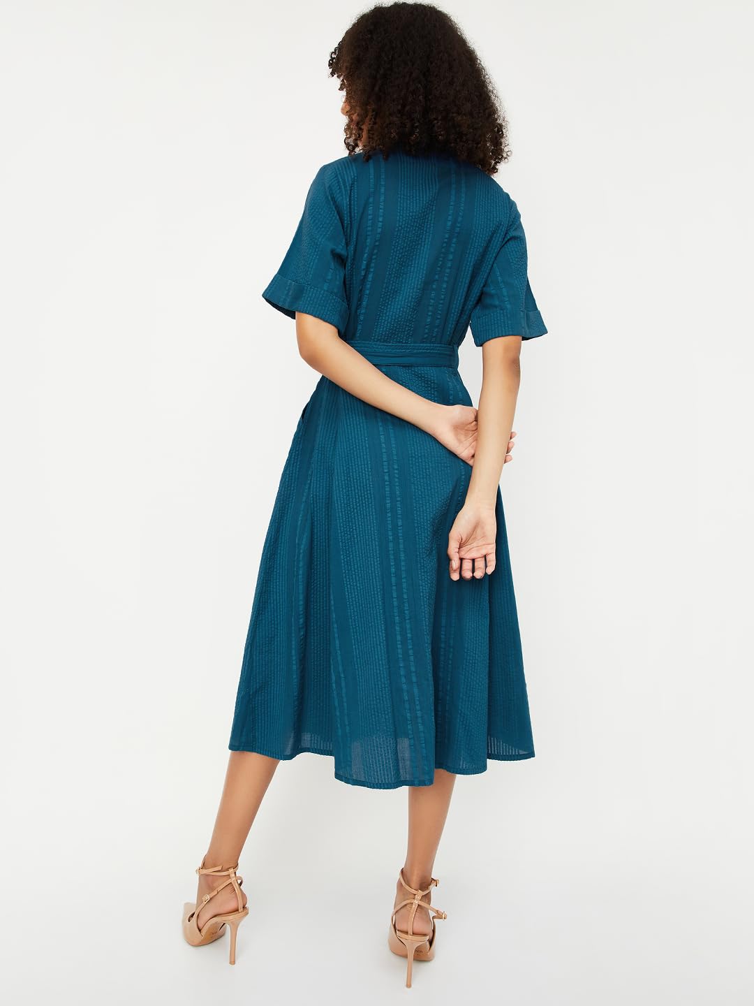 Max Women's Cotton A-Line Below The Knee Dress