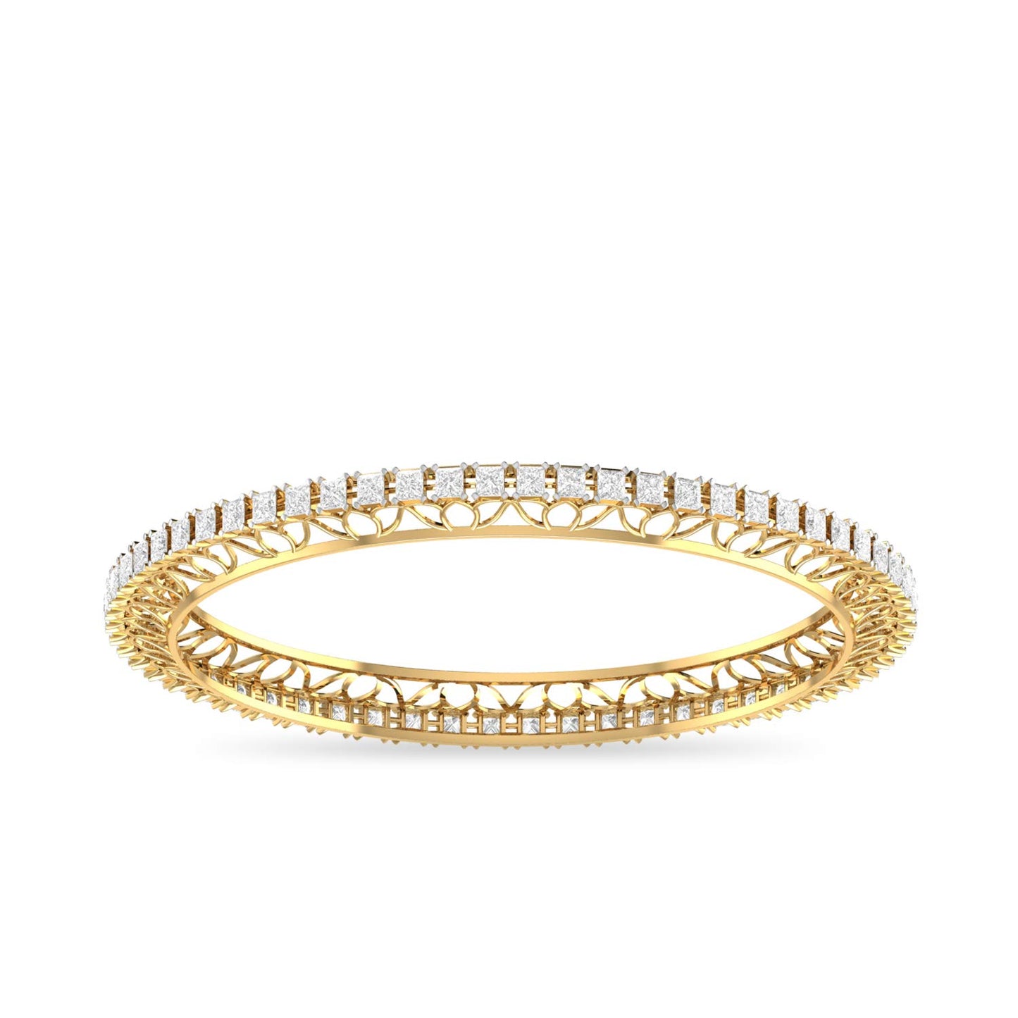 PC Jeweller 14k (585) Yellow Gold and Solitaire Bangle for Women