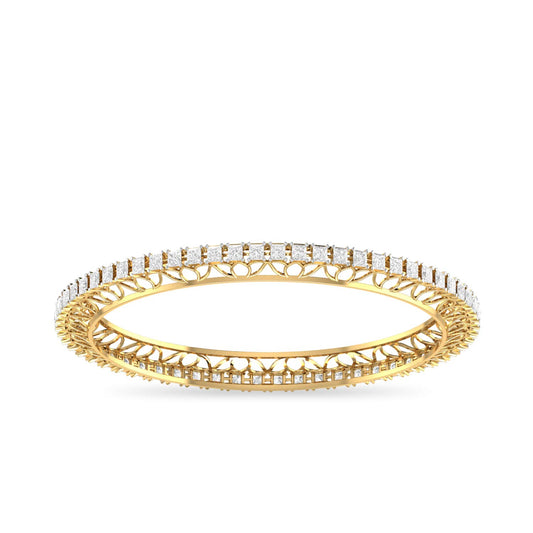 PC Jeweller 14k (585) Yellow Gold and Solitaire Bangle for Women