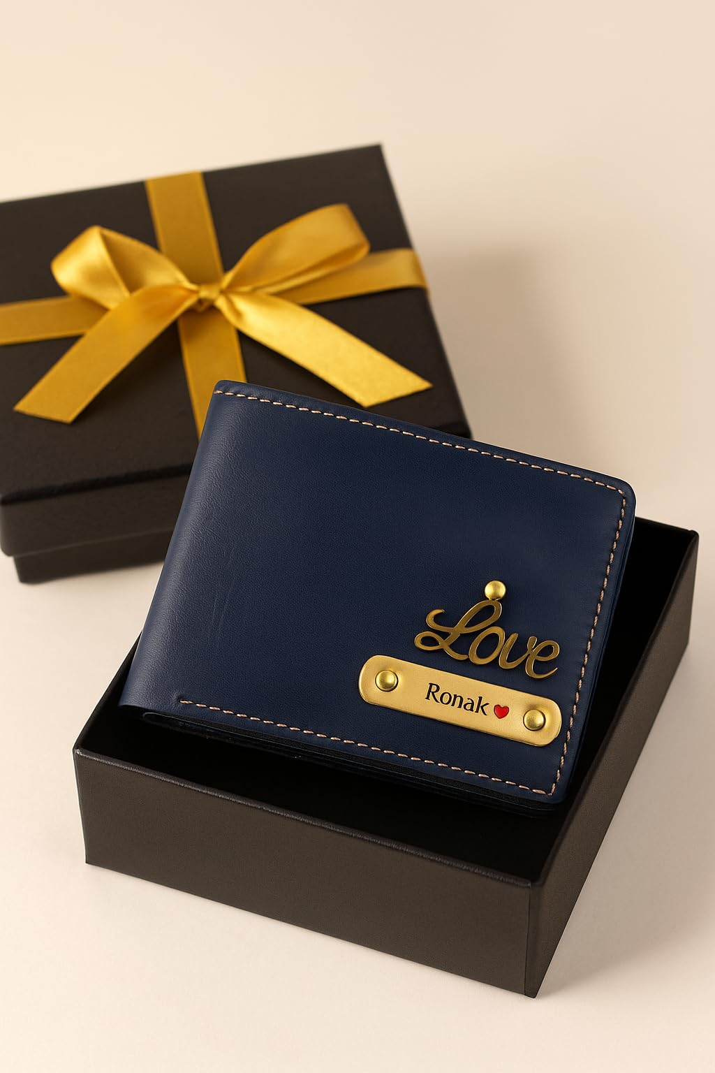 The Bae Gift Men Leather Personalized Wallet I Customized Slim Stylish Purse with Name & Charm I Unique Birthday Anniversary Gift Love Husband Employees Clients