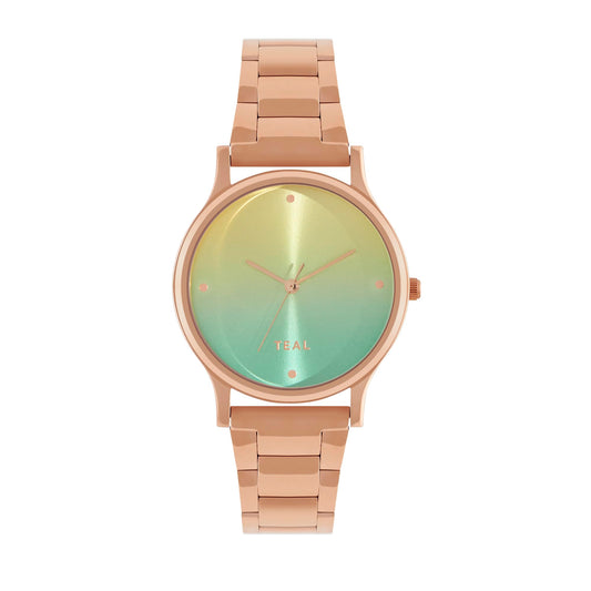 TEAL BY CHUMBAK Round Dial Analog Hand Watch for Women, Gifts for Women/Girls/Ladies, Stylish Fashion Watch for Casual/Work