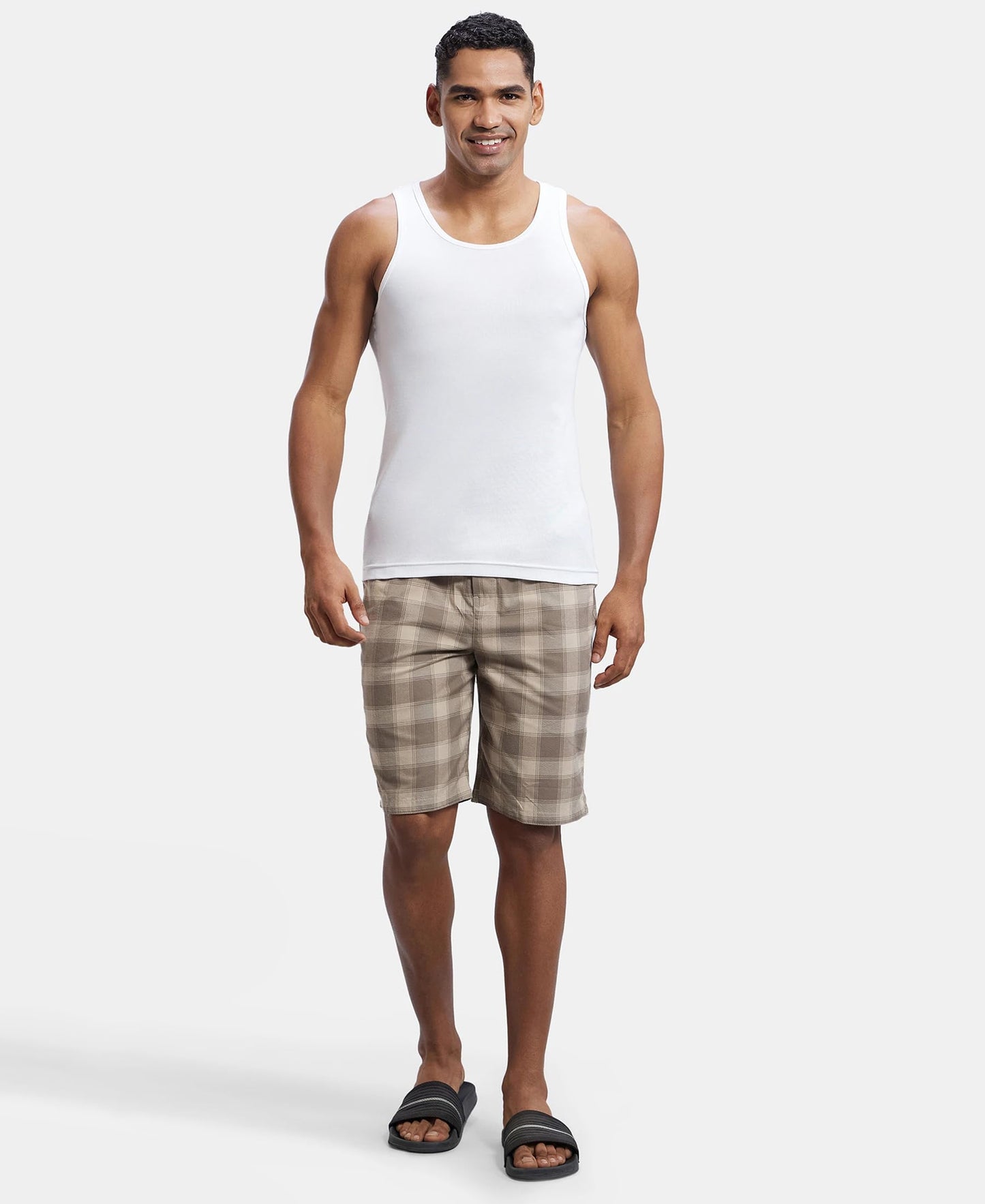 Jockey US88 Men's Super Combed Mercerized Cotton Woven Fabric Regular Fit Printed Bermuda with Side Pockets (Colors & Prints May Vary) (Pack of 2)