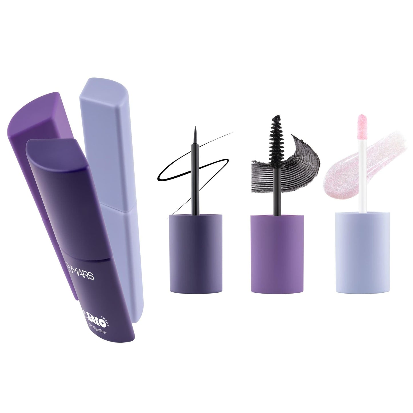 MARS TRIO Treat 3-IN-1 Eye Makeup Kit with Eyeliner, Mascara & Eyeshadow (24.50gm) | Travel Friendly Design | Long-Lasting | Versatile | Effortles Application