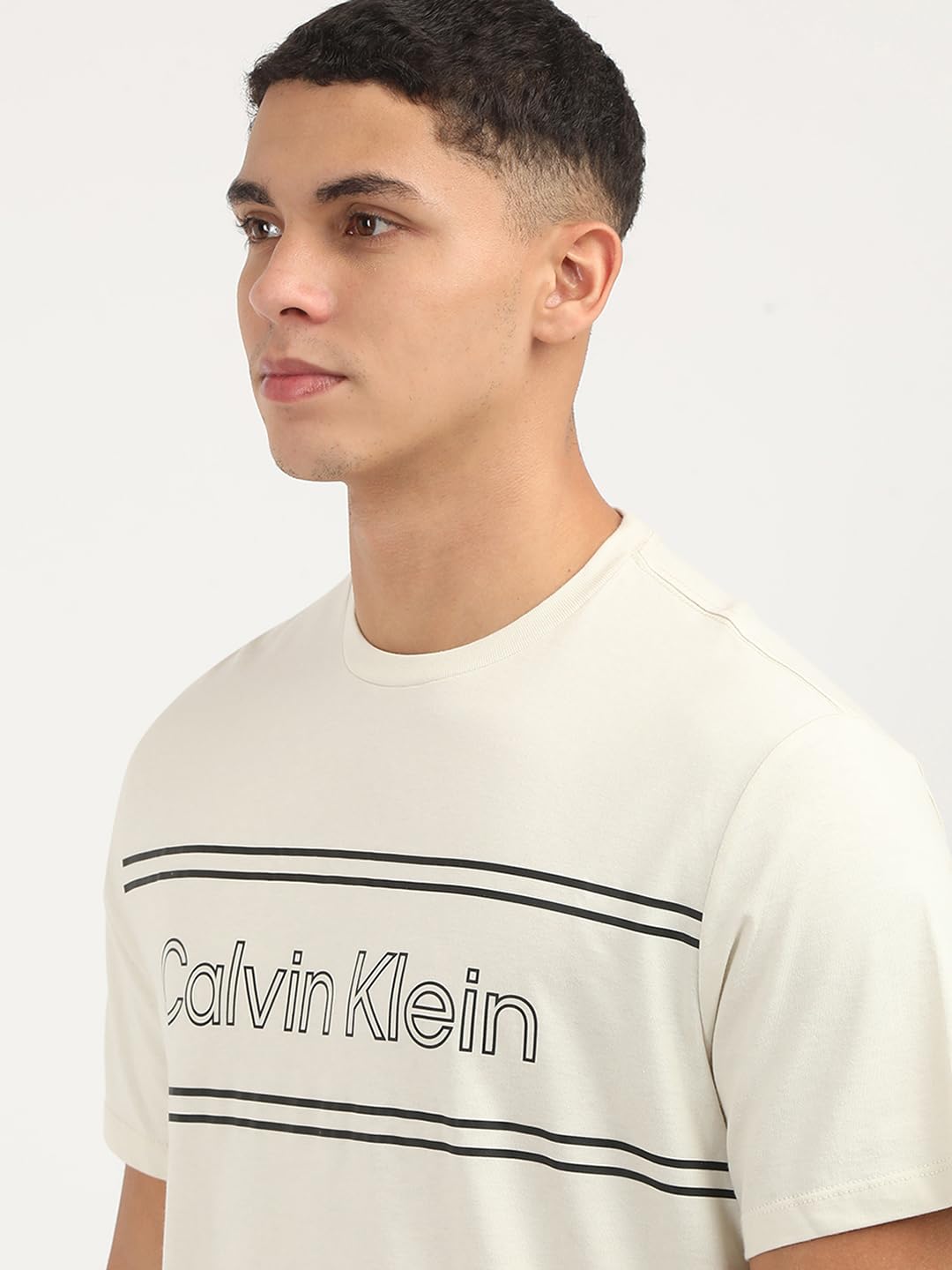 Calvin Klein Jeans Men's Regular Fit T-Shirt (A4-40IC818100 White