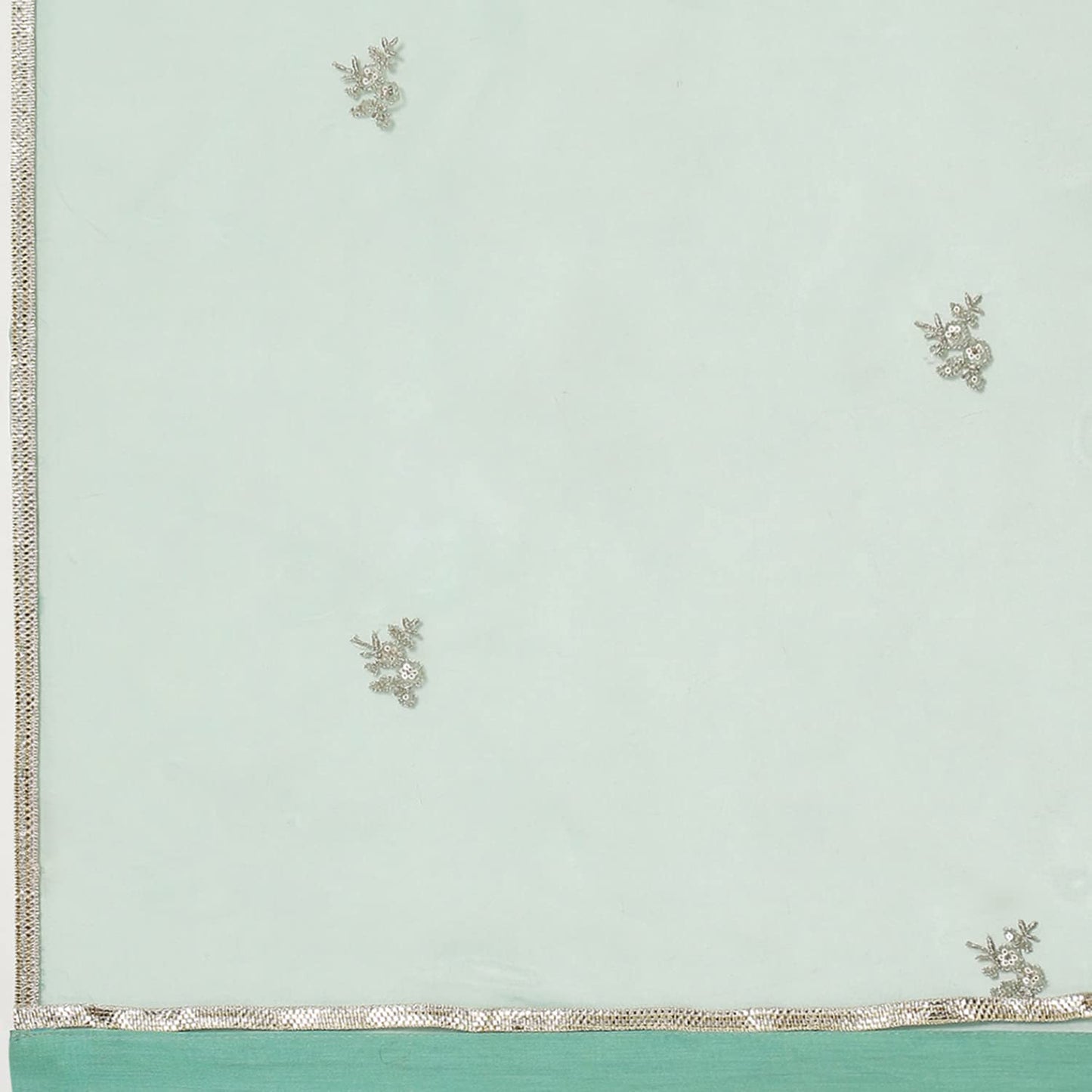 BIBA Women's Ethnic Sea Green Cotton Kurta Suit Set (Size_3XL)