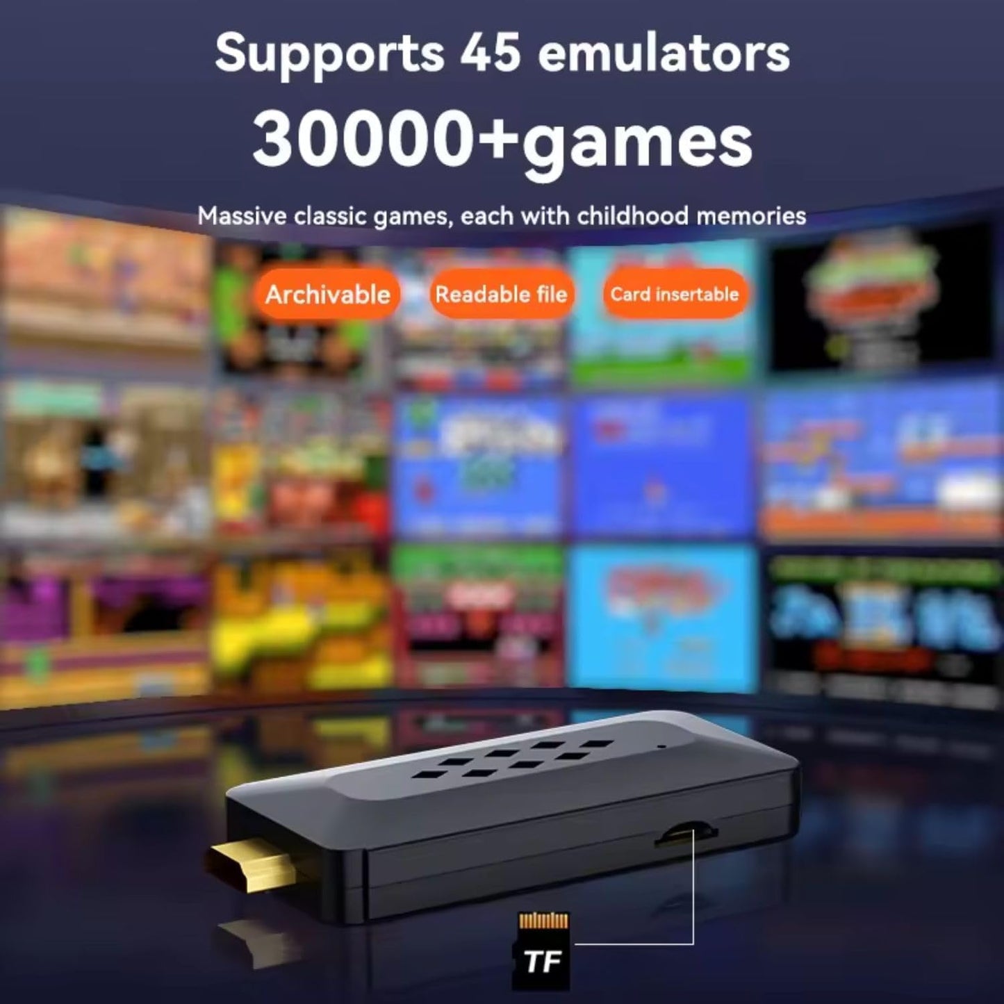 (GPZ) Pro Stick OG 37100+ Built-in Games Retro Classic 2D 3D HD | 2 WIRELESS GAMEPAD | PLUG & PLAY VIDEO GAME 64GB