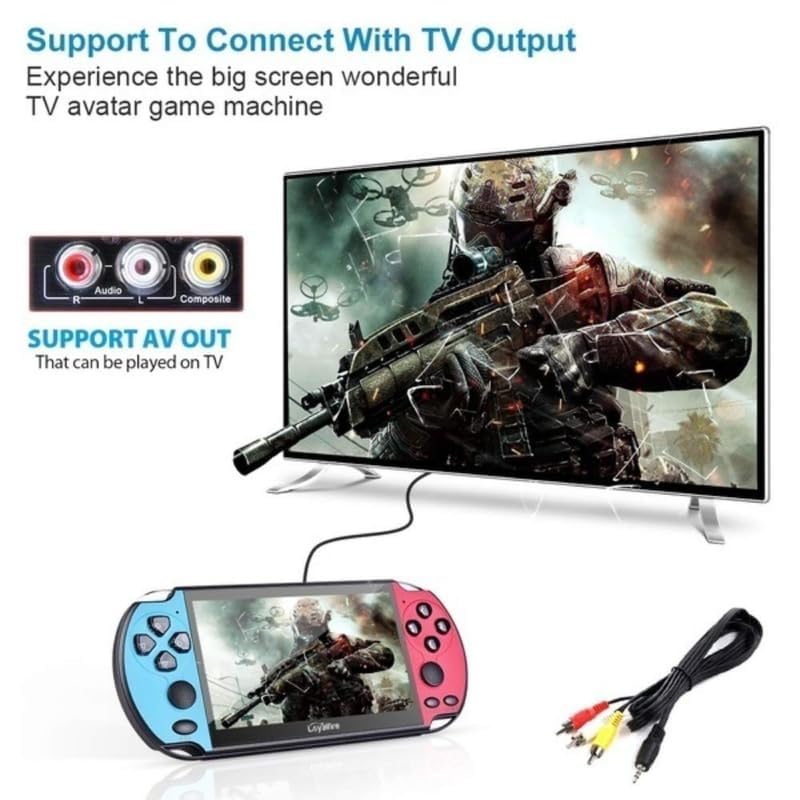 Drumstone (𝐁𝐔𝐘 𝟏 𝐆𝐄𝐓 𝟏 𝐒𝐩𝐞𝐜𝐢𝐚𝐥 𝟏𝟓 𝐘𝐞𝐚𝐫𝐬 𝐖𝐚𝐫𝐫𝐚𝐧𝐭𝐲 X7 Plus 4.3'' Retro Game Console – 8GB, 20,000+ Games, HD Screen, Portable with Dual Joysticks & Free Warranty