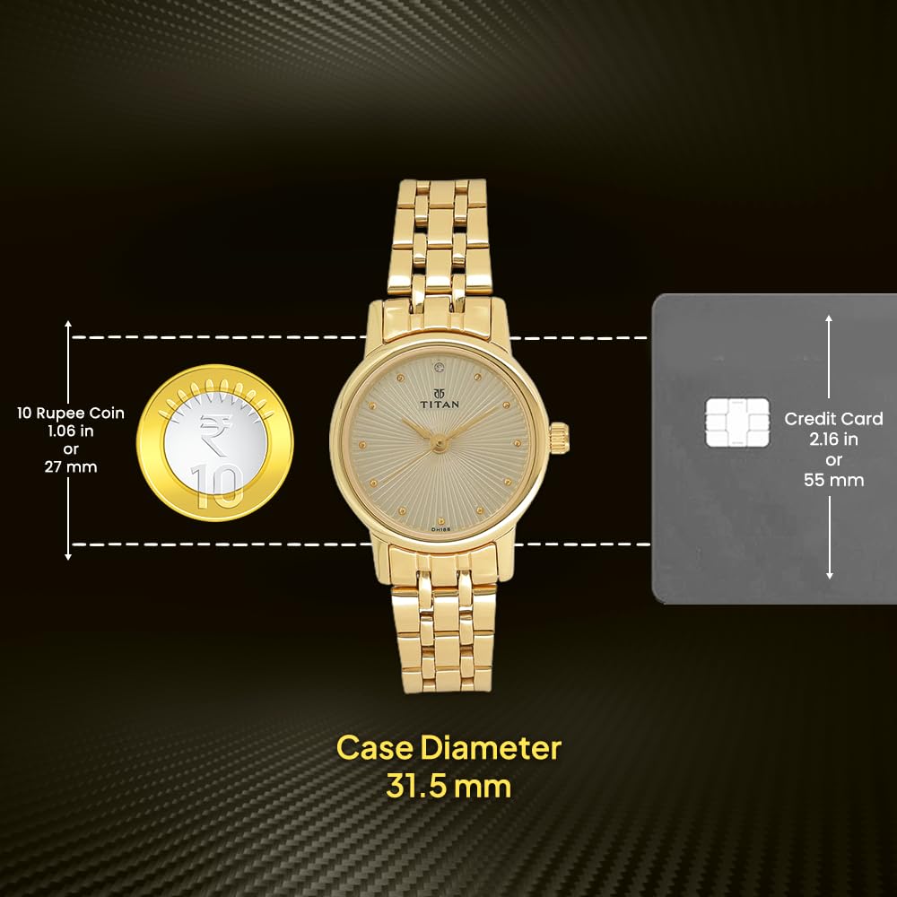 Titan Karishma Revive Analog Champagne Dial Women's Watch 2593YM01/NN2593YM01/NP2593YM01