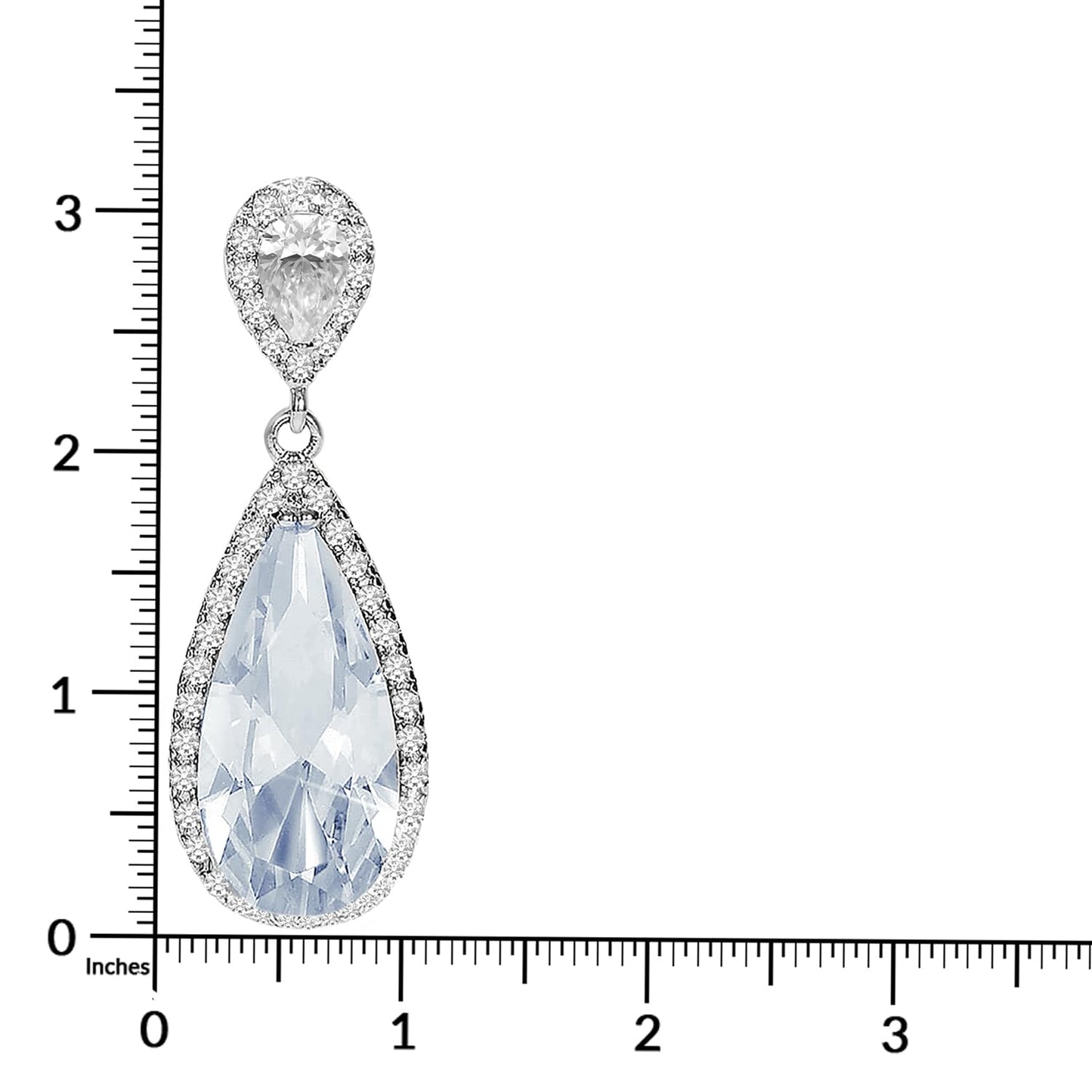 Peora American Diamond Studded Silver Plated Drop & Dangle Earrings Fashion Wear Stylish Jewellery Gift for Girls & Women