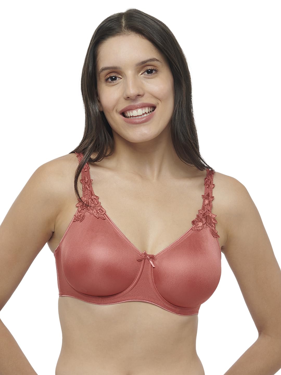 Triumph Women's 74% Polyester 23% Polyamide 3% Elastane Wired Minimizer 21 W Minimiser Minimizer Bra (150I669_Sweet Chocolate