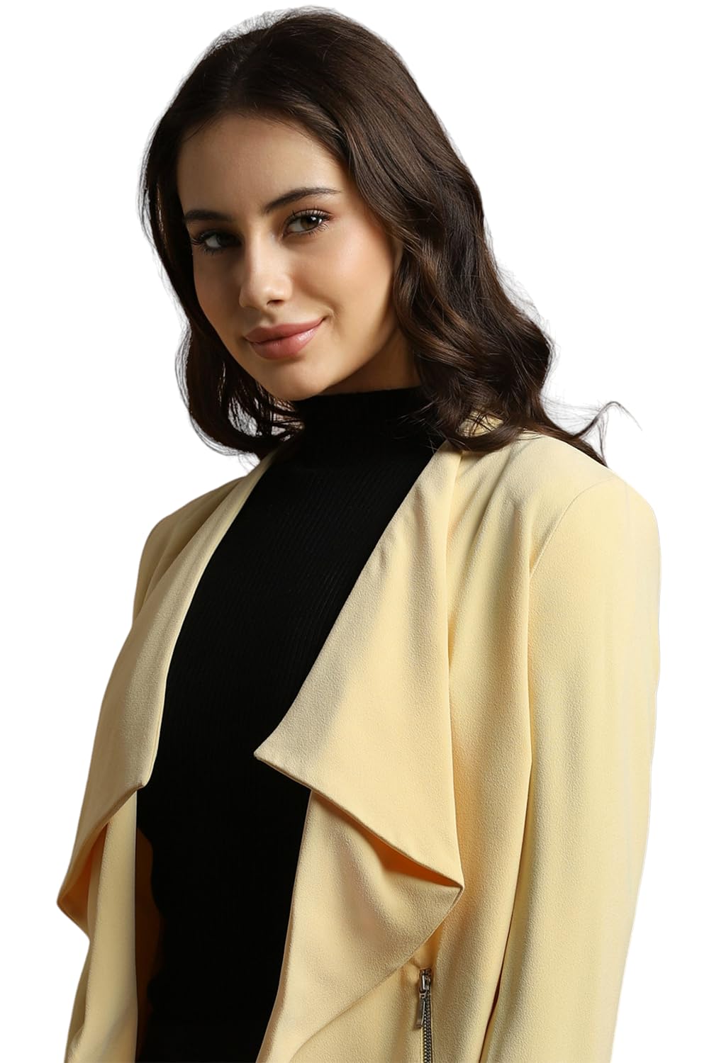 Allen Solly Women's Blazer (AHBZWRGFA84875_Yellow
