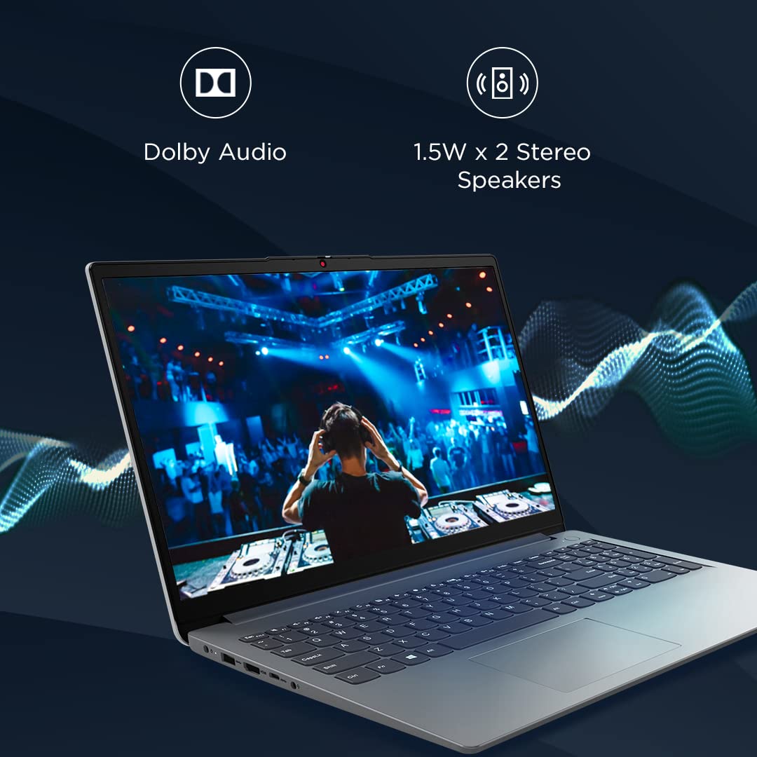 Lenovo IdeaPad 1, AMD Ryzen 5 7520U, 8GB RAM, 512GB SSD, HD 15.6", Windows 11 Home, Cloud Grey, 1.58Kg, 82VG00ESIN, Thin and Light, 1Yr Warranty Laptop