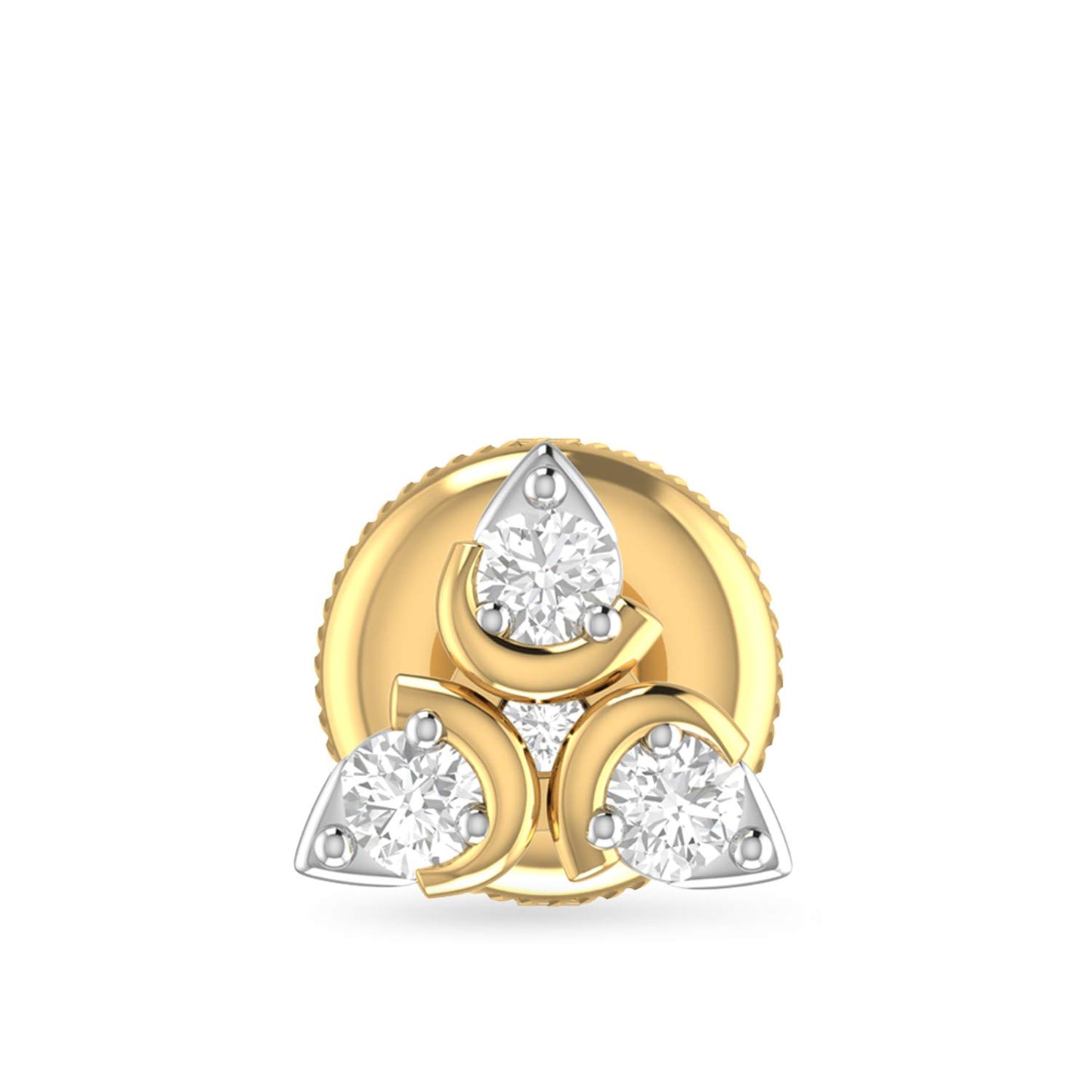 PC Jeweller 18k (750) Yellow Gold and Diamond Stud Earrings for Women