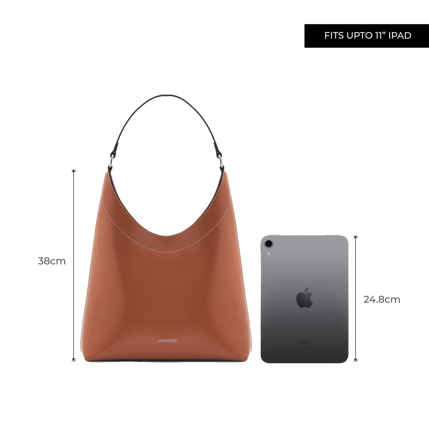 Miraggio Selene Hobo Bag | Shoulder Bag For Women (Orange)