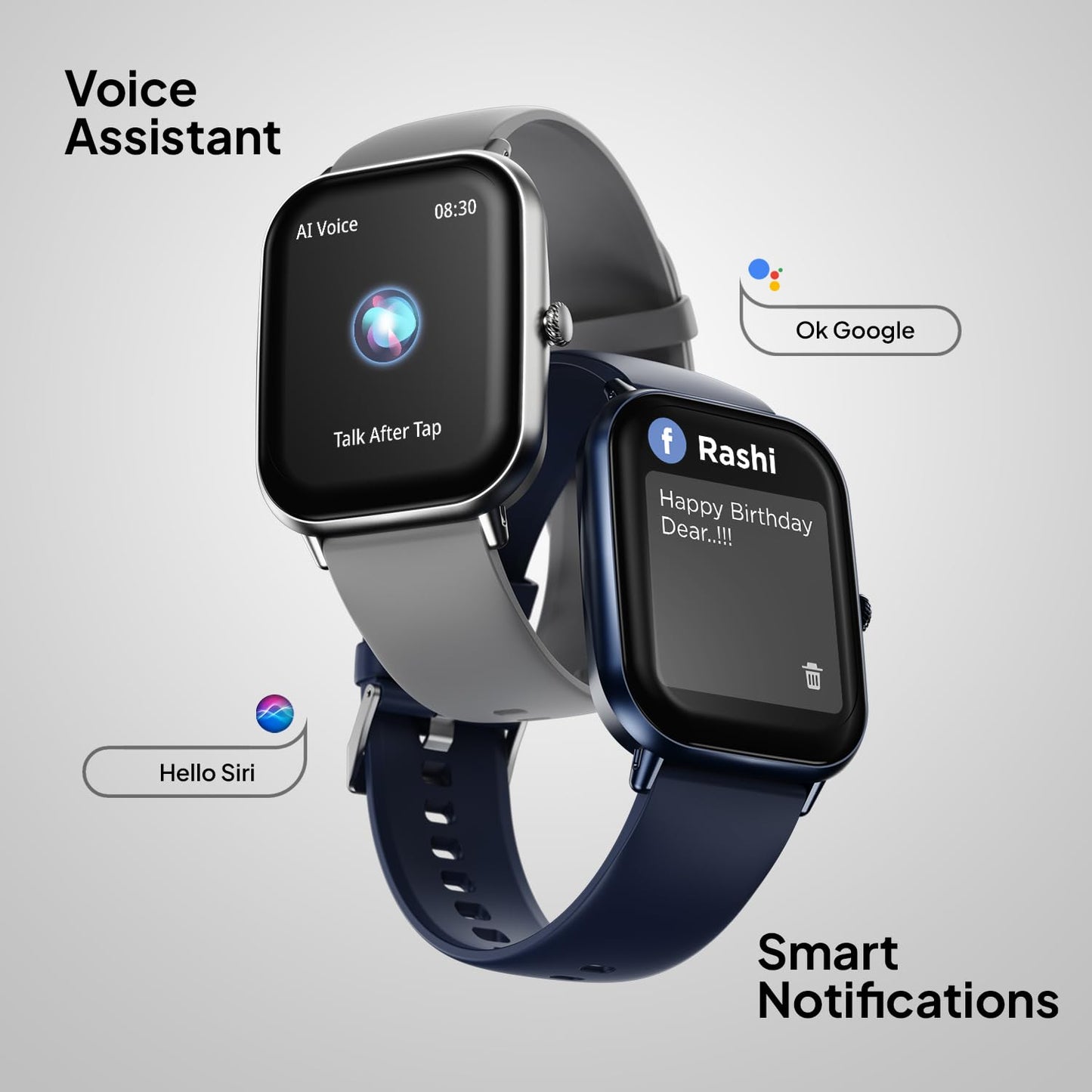 Fire-Boltt Ninja Call Pro Max Smart Watch 2.01 inch Display, Bluetooth Calling, 120+ Sports Modes, Health Suite, Voice Assistance (Navy)