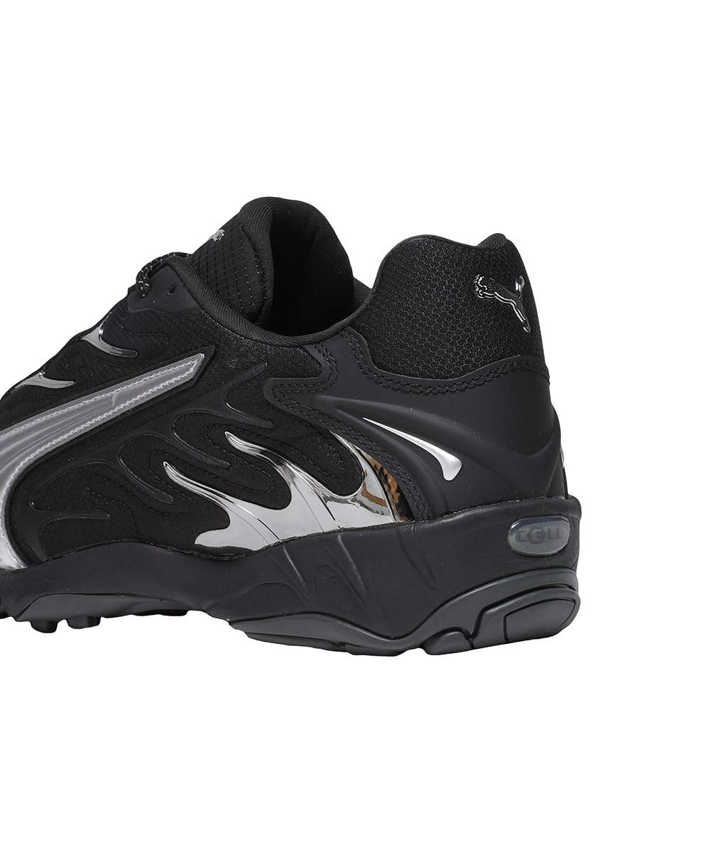 PUMA , Unisex-Adult, Inhale Smile, Black-Silver, Sneaker, 8UK, (40258903)