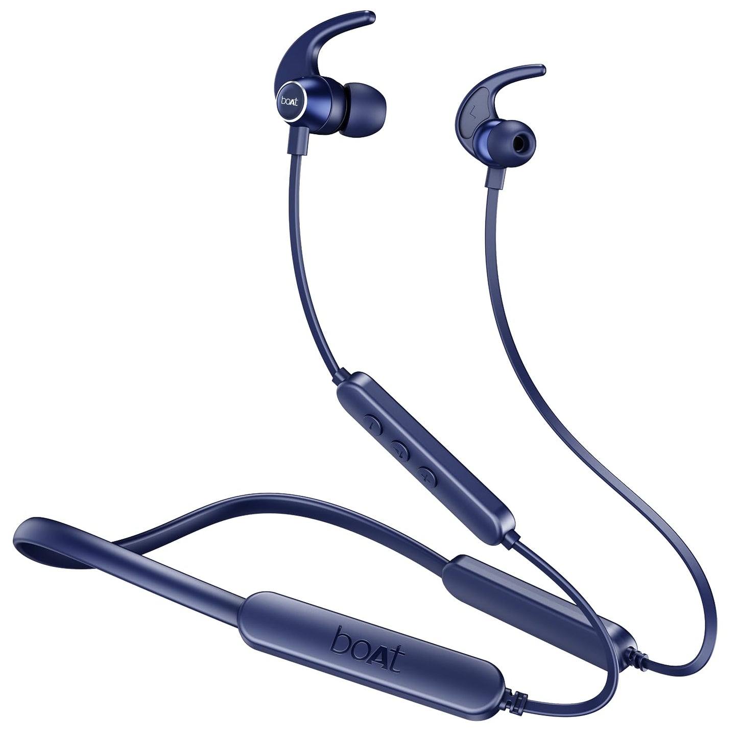 boAt Rockerz 255 Pro+, 60HRS Battery, Fast Charge, IPX7, Dual Pairing, Low Latency, Magnetic Earbuds, Bluetooth Neckband, Wireless with Mic Earphones (Navy Blue)