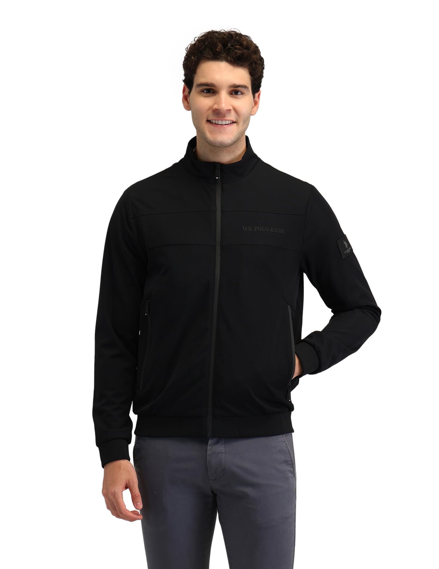 U.S. Polo Assn. Men's A-Line Coat (USJCK603_Black